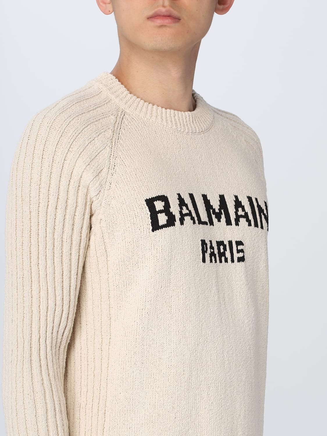 Jeugd opzettelijk kubiek BALMAIN: Sweater men - White | Balmain sweater AH0KD035KD98 online on  GIGLIO.COM