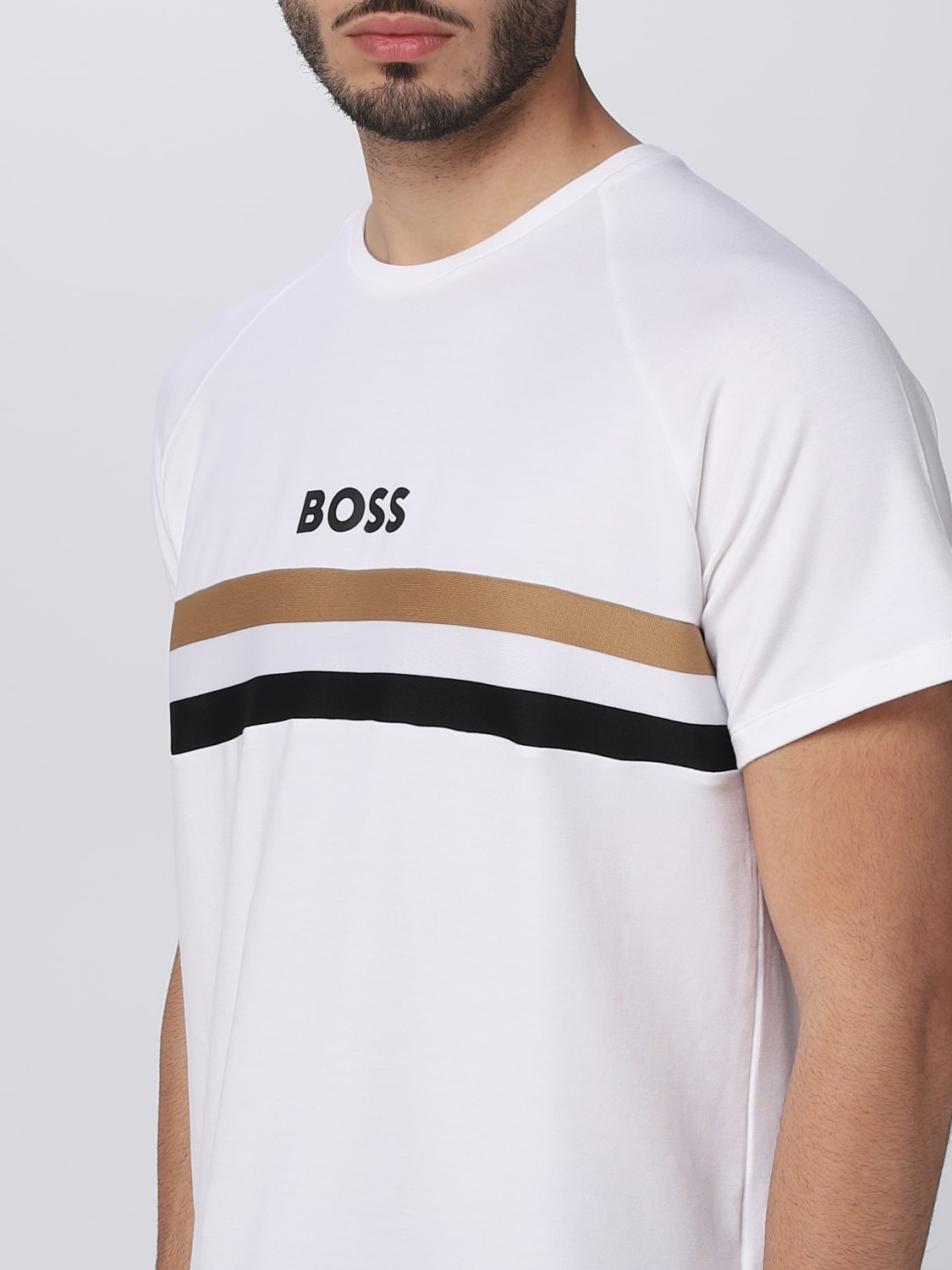 Virksomhedsbeskrivelse Indtil nu ordlyd BOSS: t-shirt for man - White | Boss t-shirt 50491487 online on GIGLIO.COM