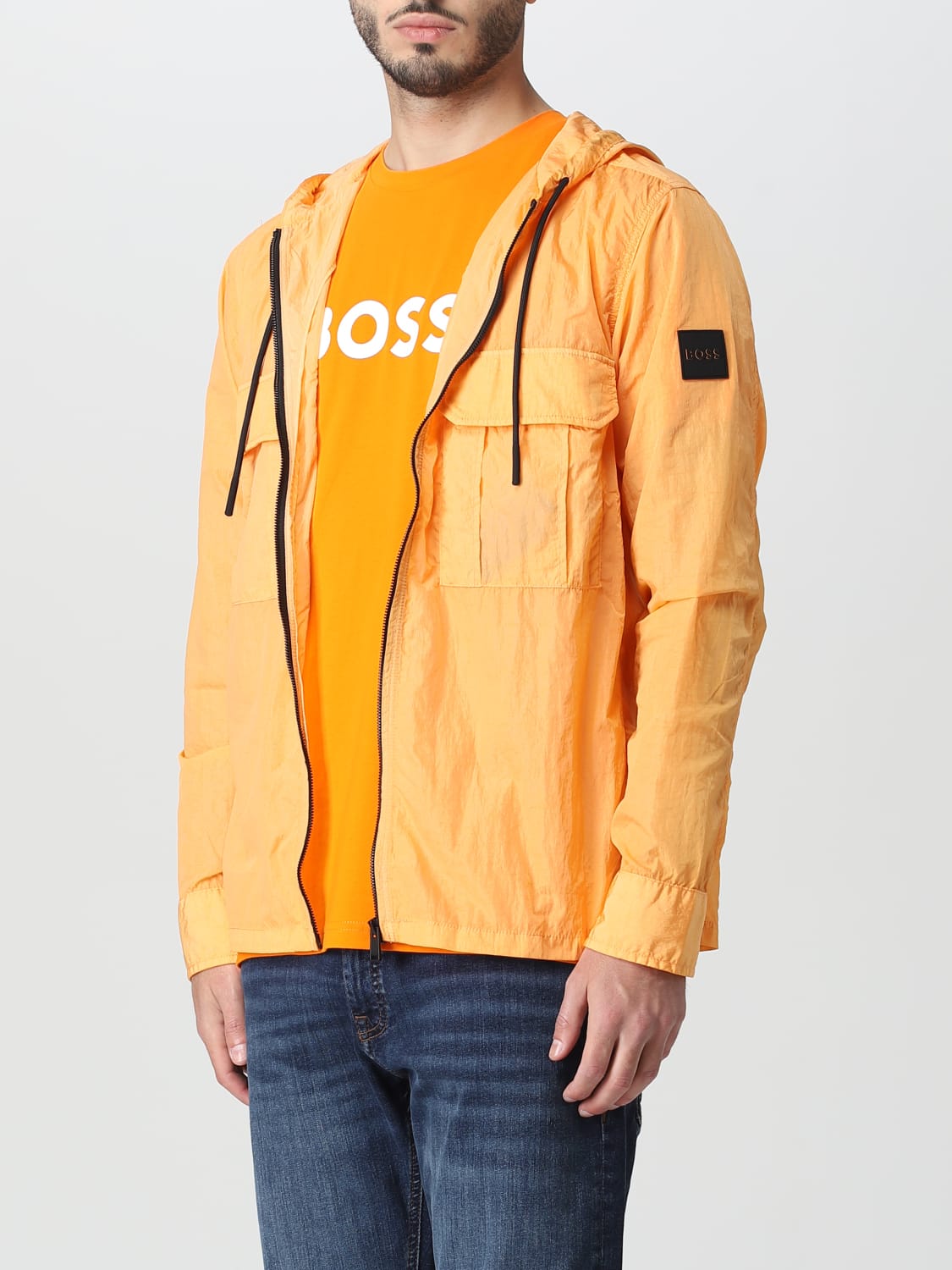 BOSS: jacket man - Orange | Boss jacket 50488123 online on GIGLIO.COM