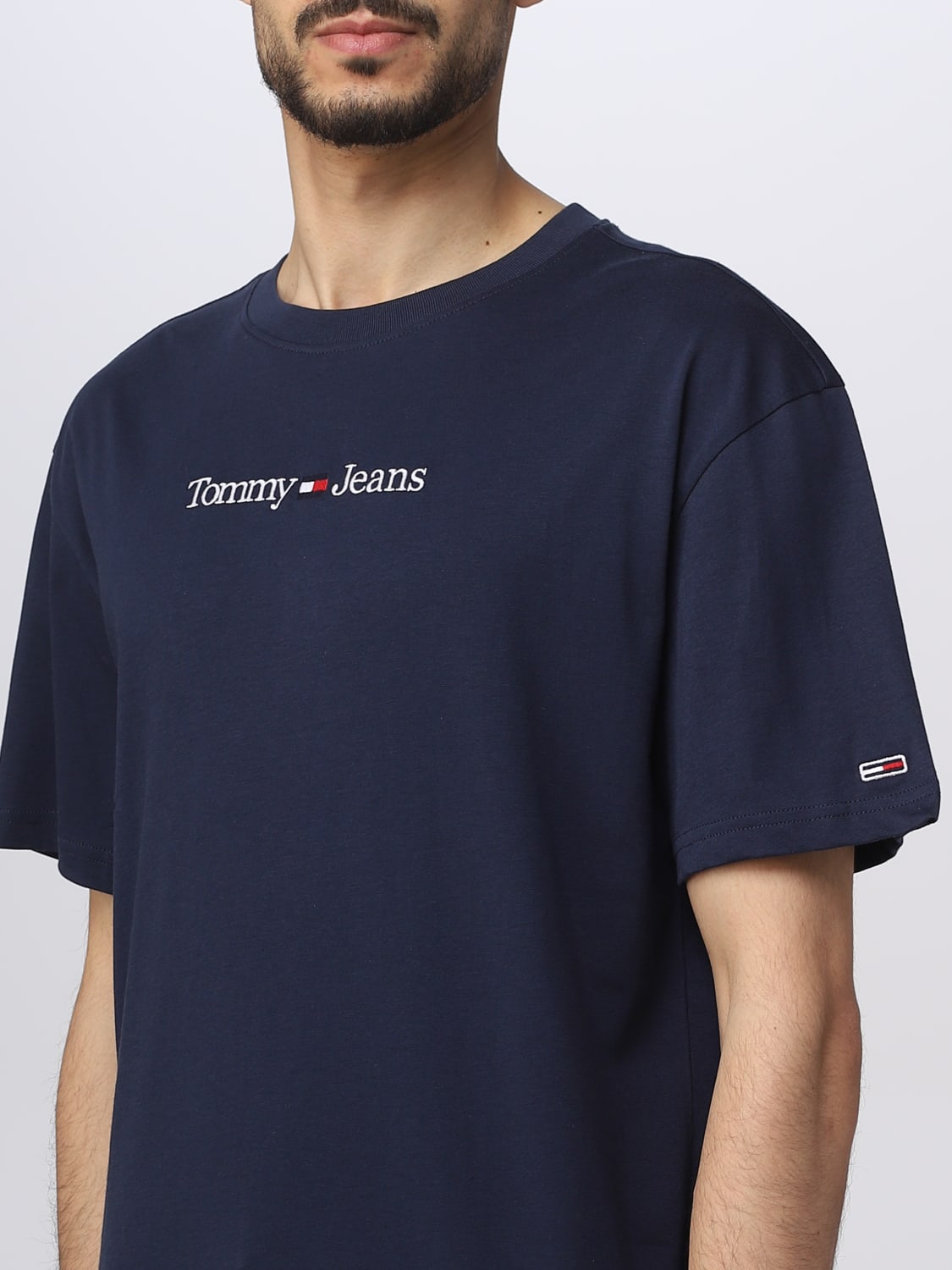 TOMMY JEANS: t-shirt for man - Navy | Tommy Jeans t-shirt DM0DM14984 on GIGLIO.COM