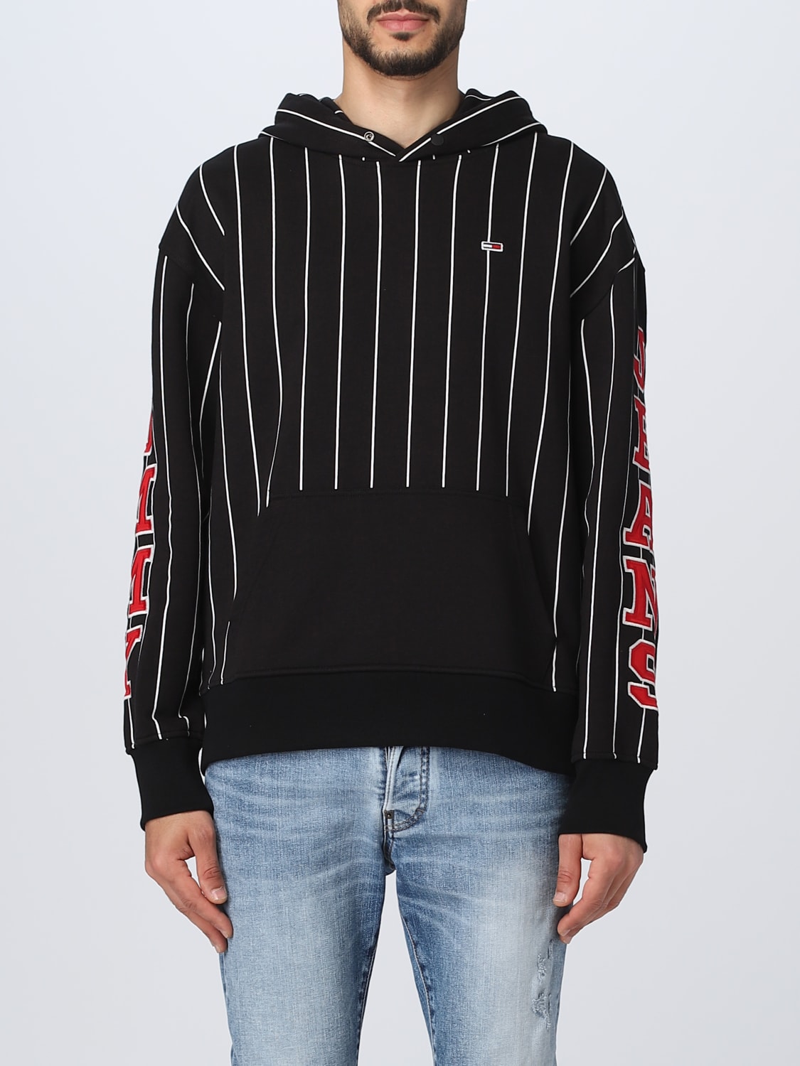TOMMY JEANS: sweater for man - Black | Tommy Jeans sweater DM0DM16385 ...