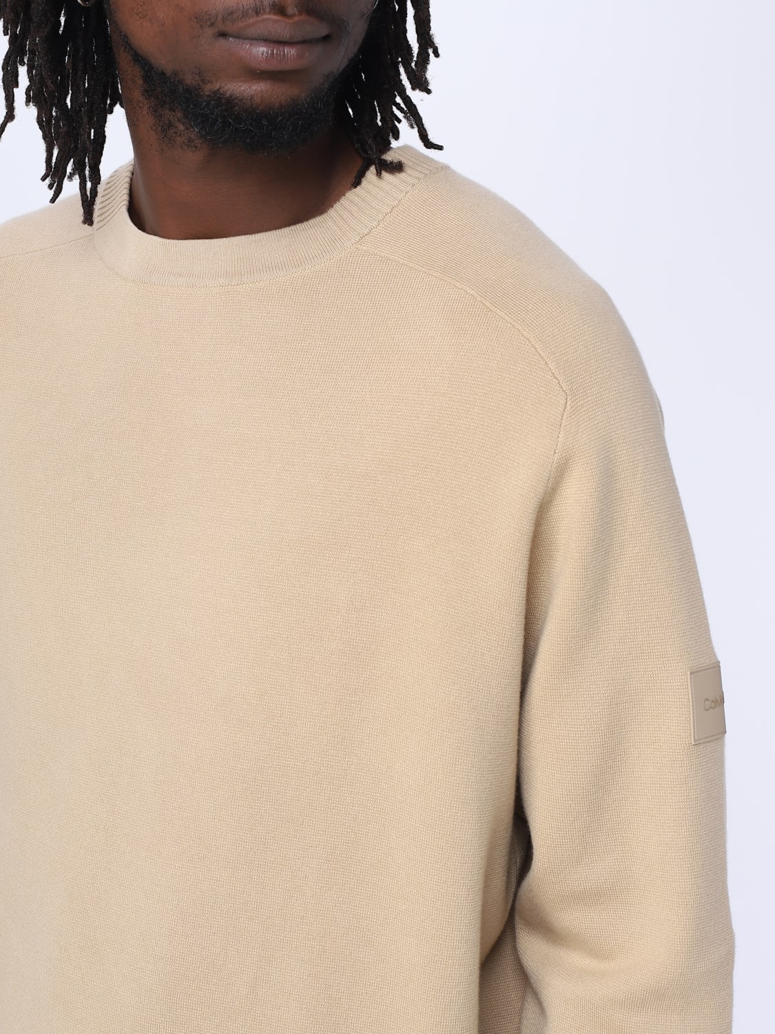 CALVIN KLEIN: sweater for man - Beige | Calvin Klein sweater K10K110714 ...