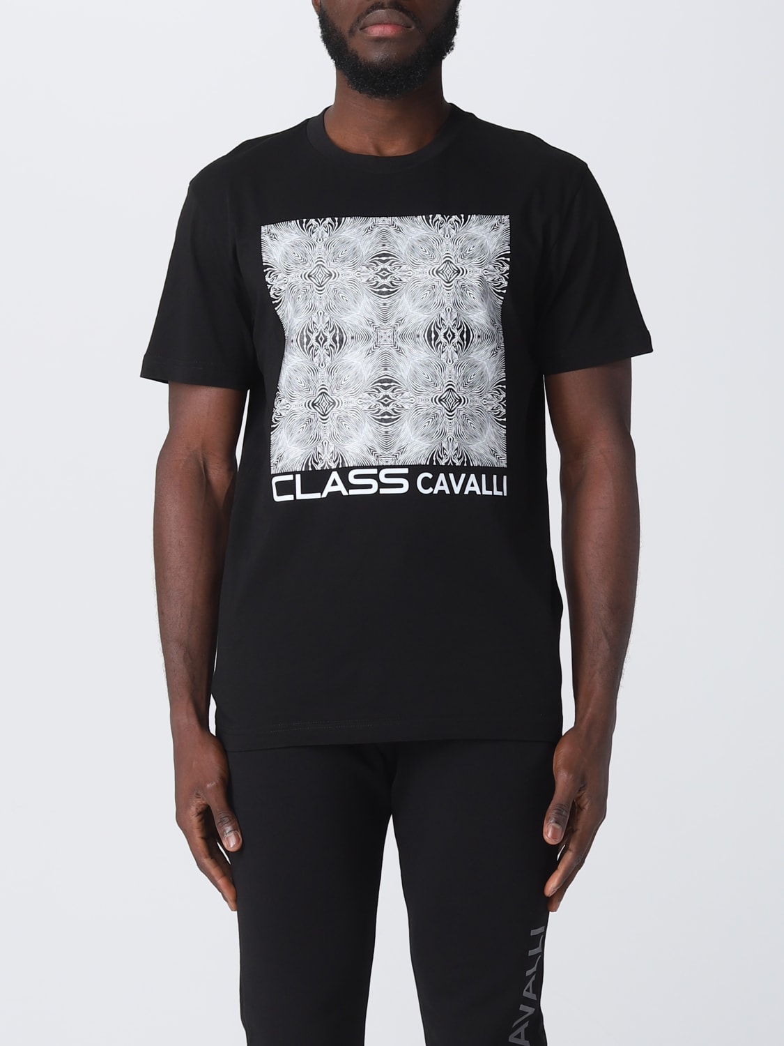 Class Roberto Cavalli Outlet: t-shirt for man - Black | Class Roberto ...
