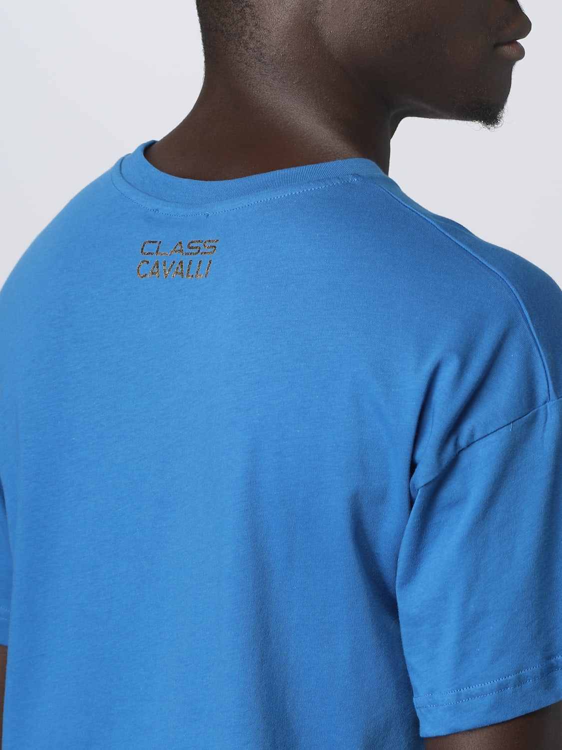 Class Roberto Cavalli Outlet: t-shirt for man - Blue | Class Roberto ...