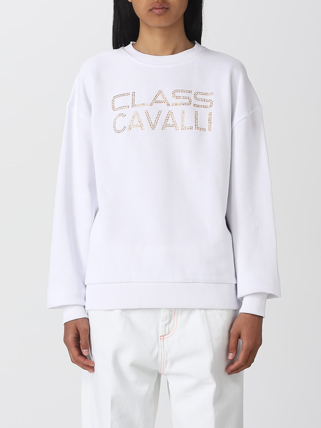 Class Roberto Cavalli Outlet: sweatshirt for woman - White | Class