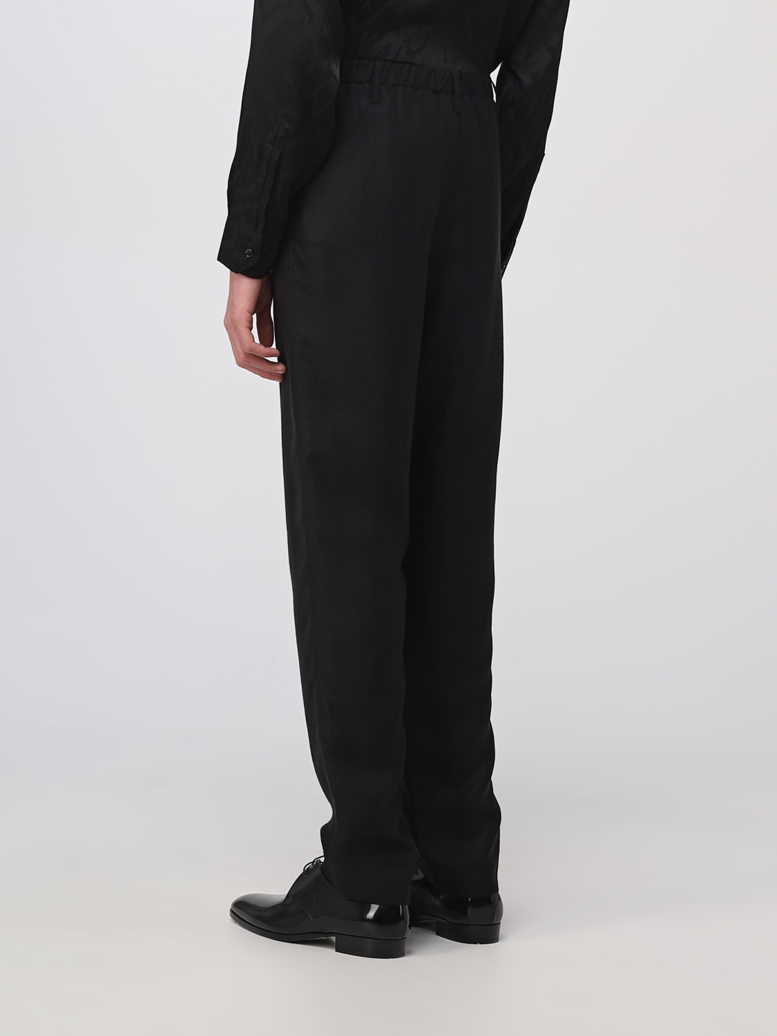 SAINT LAURENT: pants in viscose blend - Black | Saint Laurent pants ...