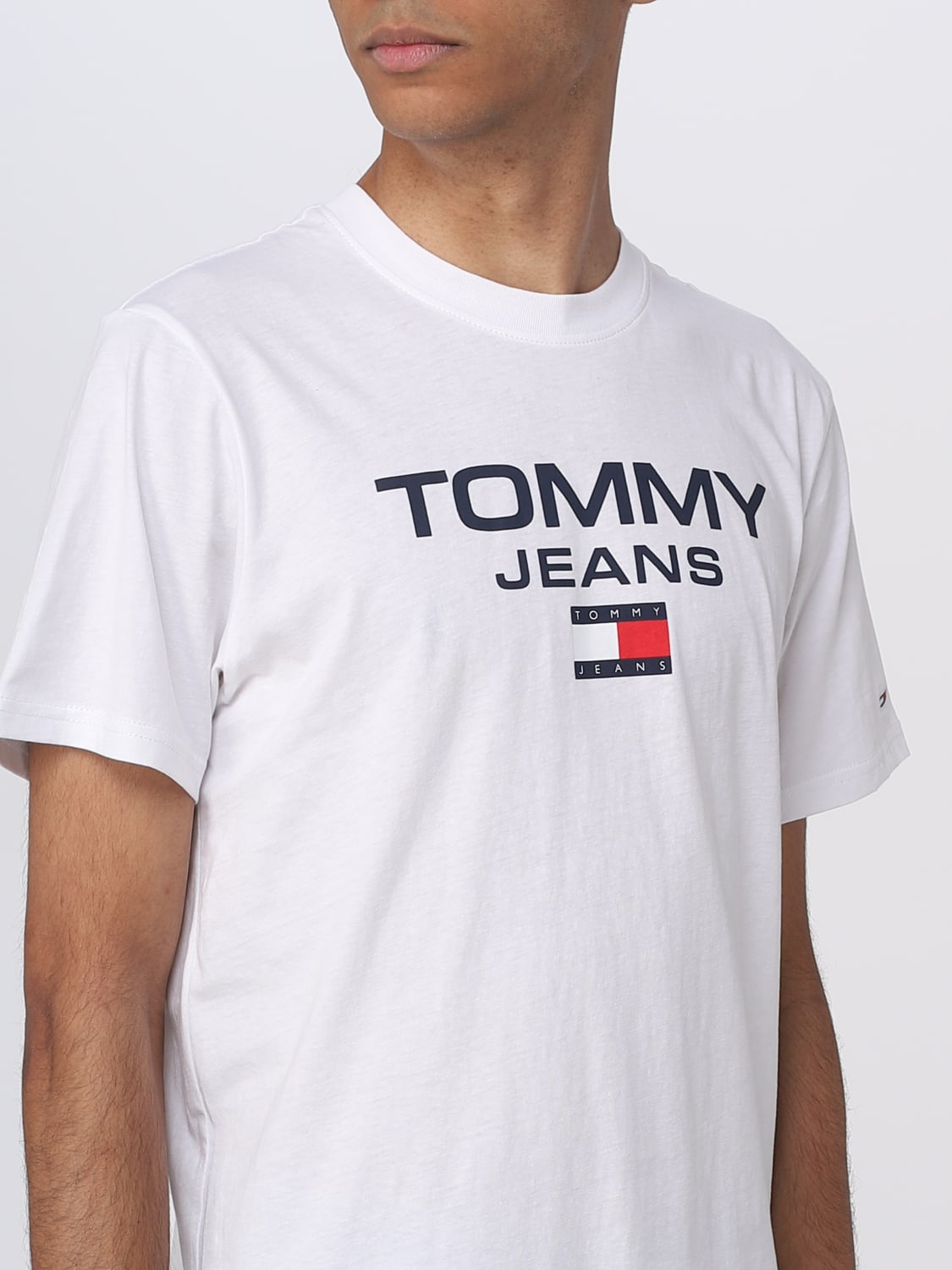 TOMMY JEANS: t-shirt for man - Beige | Tommy Jeans t-shirt DM0DM15682 ...