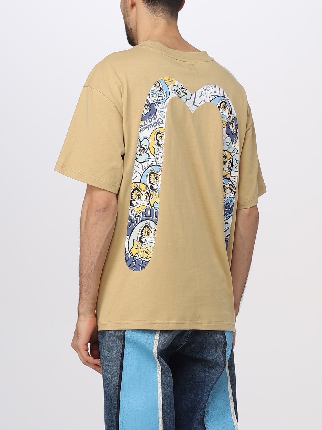 EVISU：Tシャツ メンズ - ベージュ | GIGLIO.COMオンラインのEvisu T