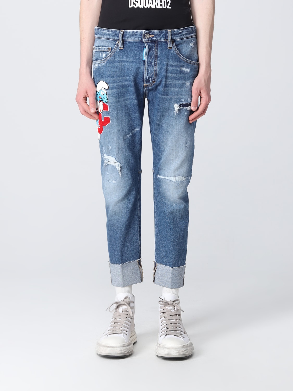 DSQUARED2: Smurfs One Life One Planet X jeans in denim - Blue ...