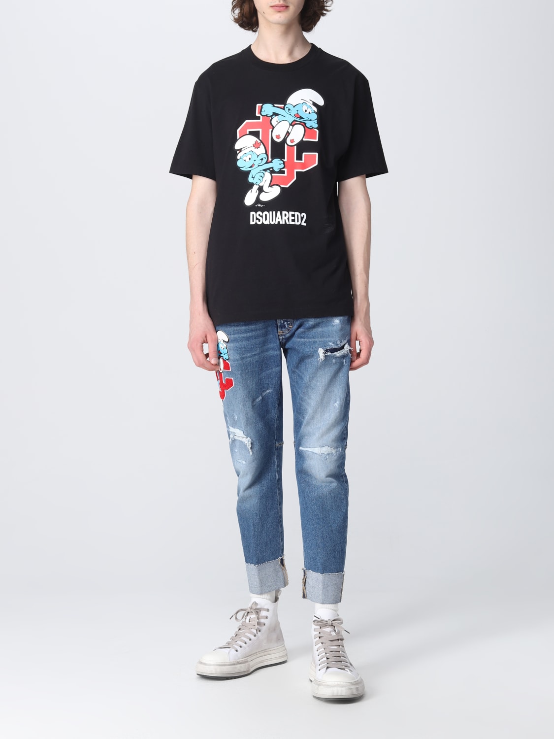 DSQUARED2: Smurfs One Life One Planet X jeans in denim - Blue ...