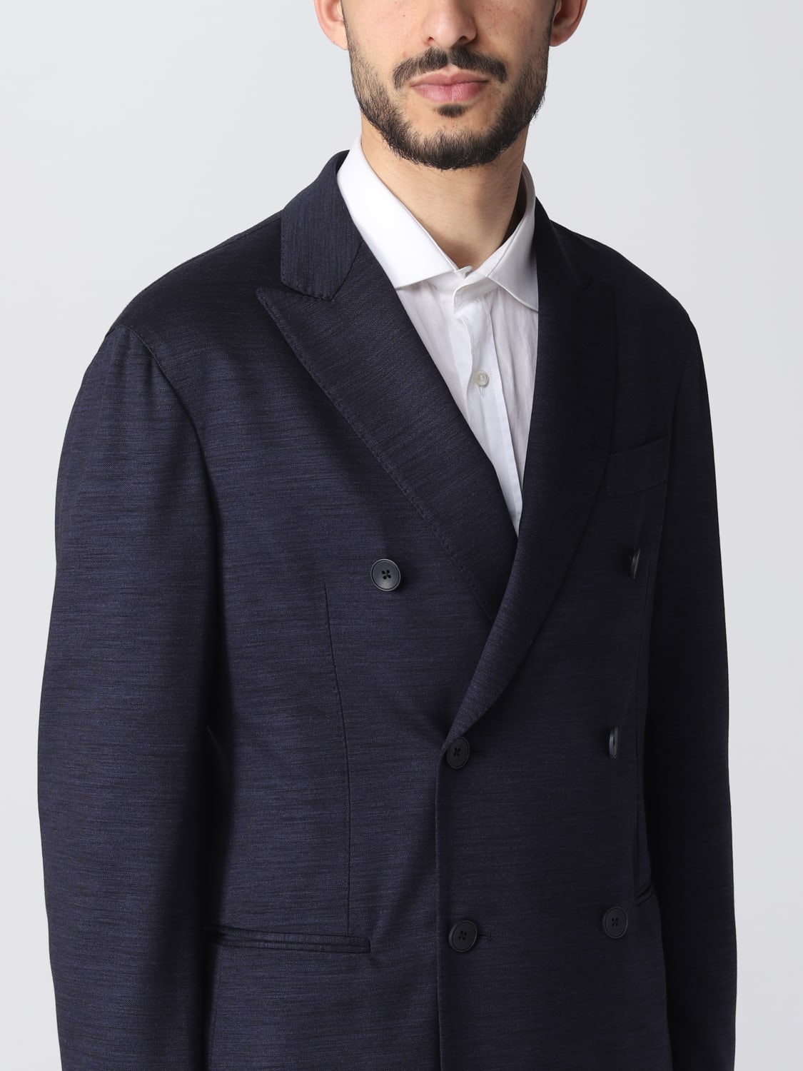 EMPORIO ARMANI: suit for man - Blue | Emporio Armani suit D41VC6D1093 ...