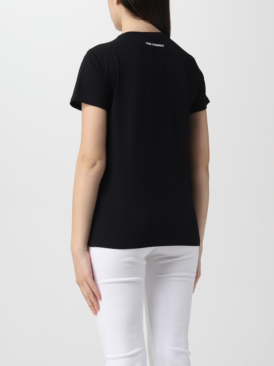 KARL LAGERFELD: t-shirt for woman - Black | Karl Lagerfeld t-shirt ...