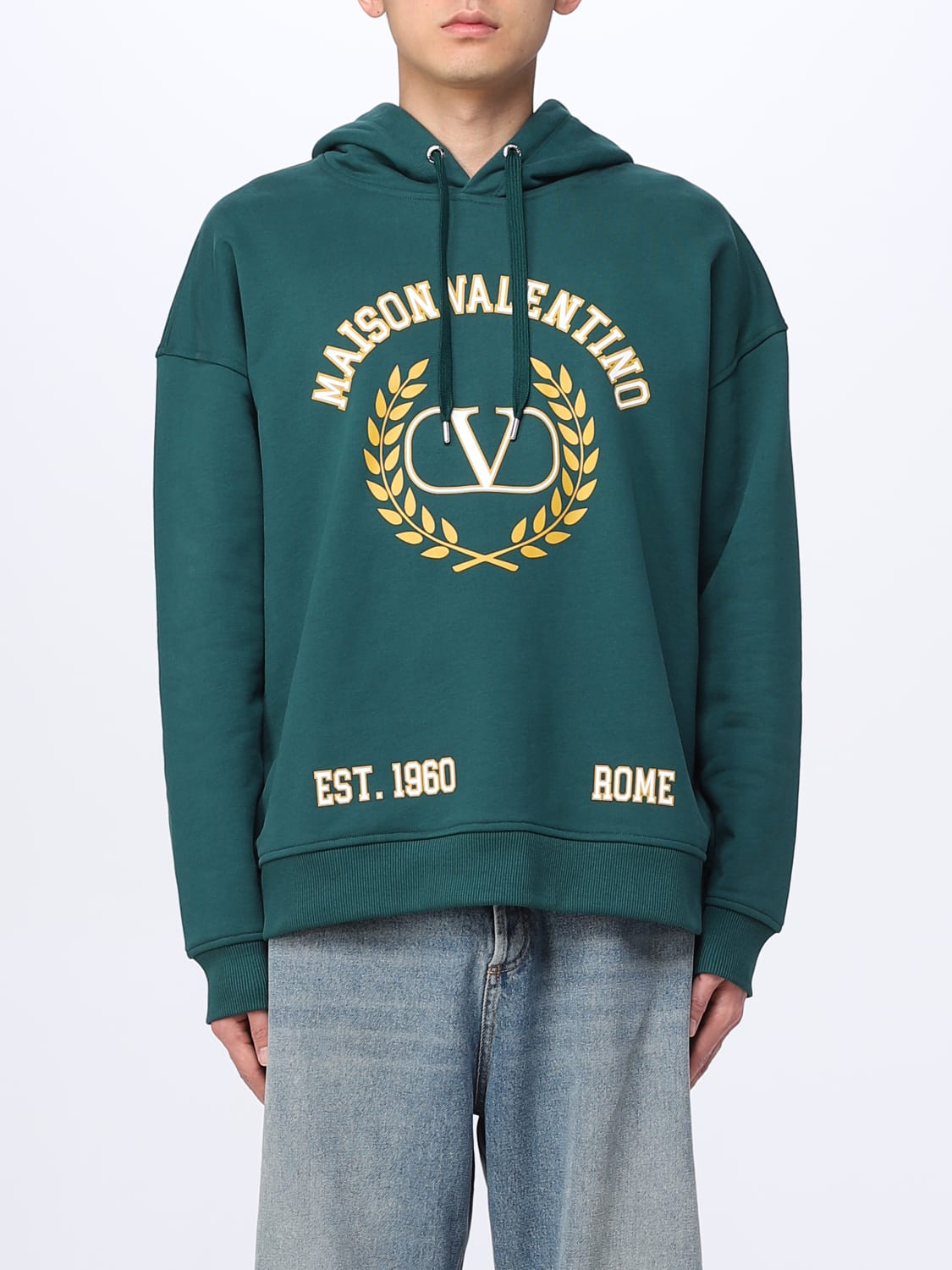 sweatshirt for man Green | Valentino 2V3MF22W93K online on GIGLIO.COM
