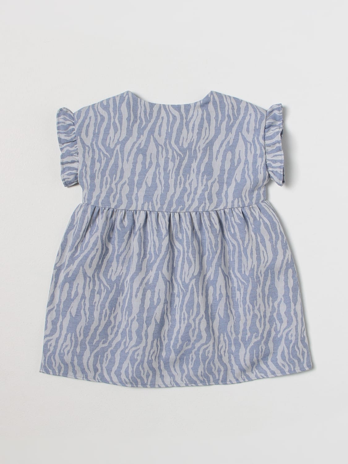 Kenzo Kids-girls Pale Blue Logo Dress