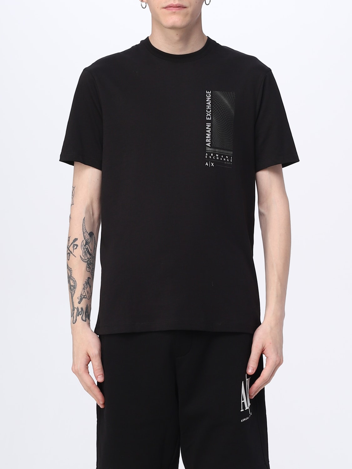 ARMANI EXCHANGE: t-shirt for man - Black | Armani Exchange t-shirt ...