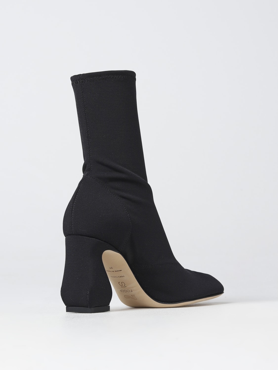 SERGIO ROSSI: flat ankle boots for woman - Black | Sergio Rossi flat ...