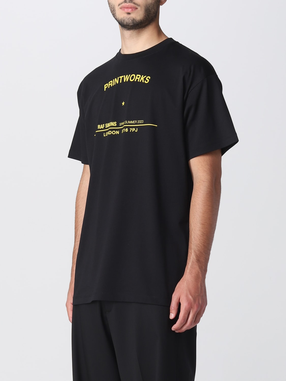 RAF SIMONS: t-shirt for man - Black | Raf Simons t-shirt 231M104A ...