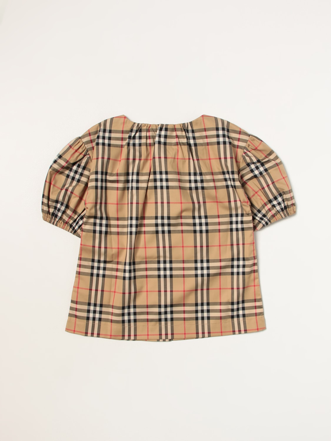 Burberry-Boys Beige Check Shirt