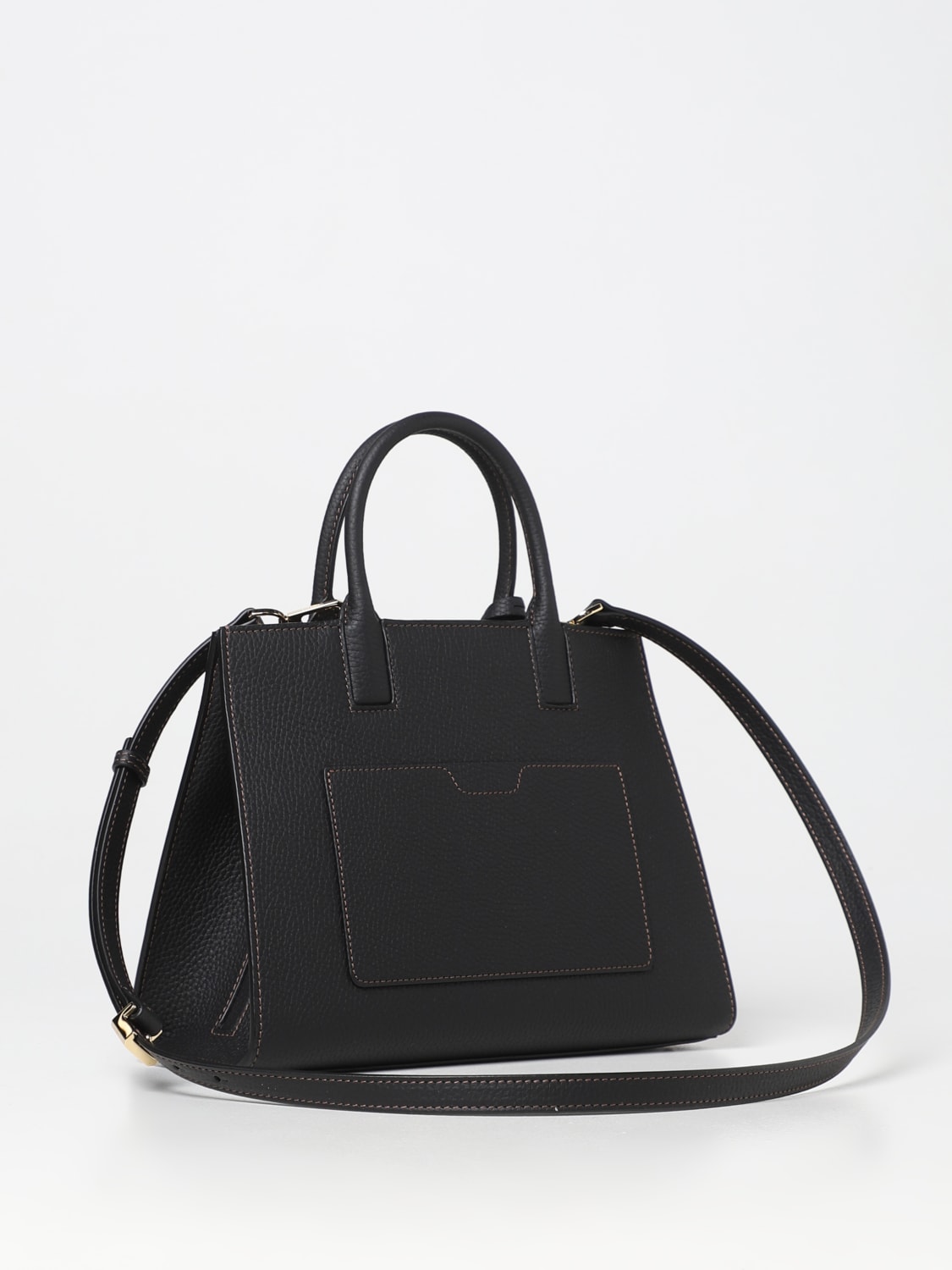 Burberry Frances Small Leather Top-handle Bag in Black