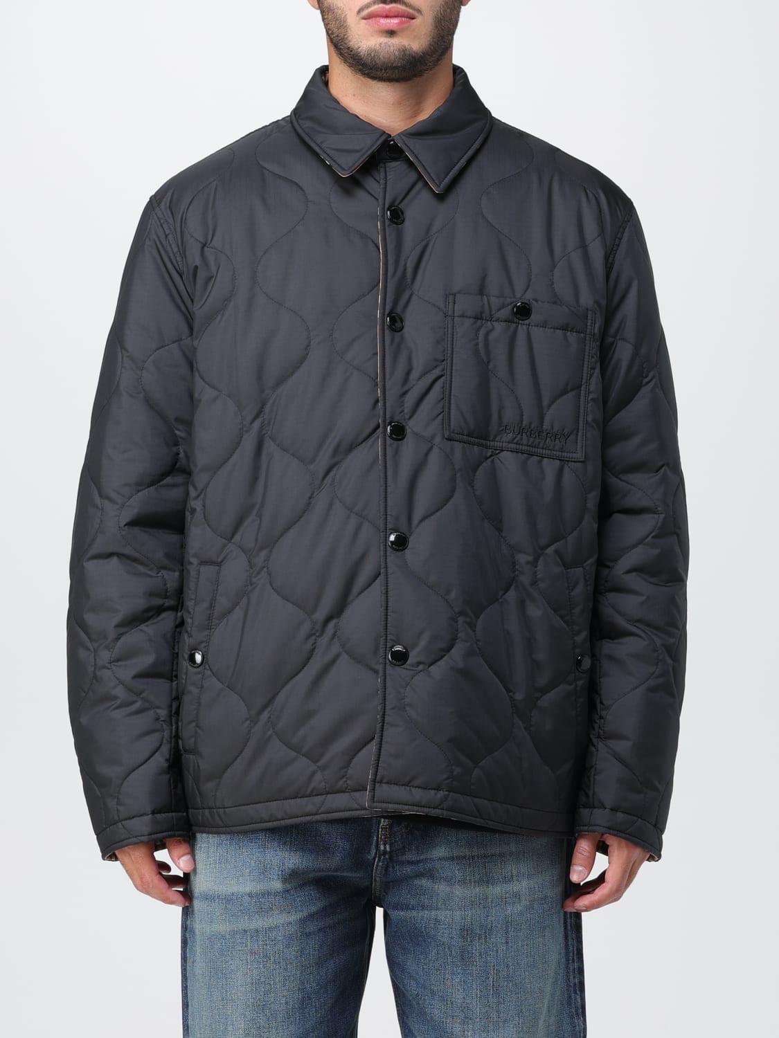 BURBERRY: quilted jacket - Black | Burberry jacket 8049139 online at ...