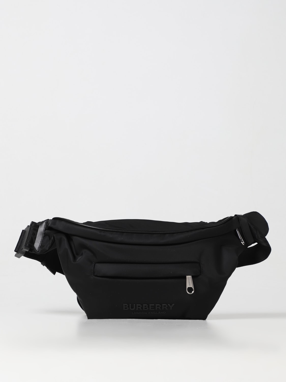 Black Burberry Nylon Belt Bag