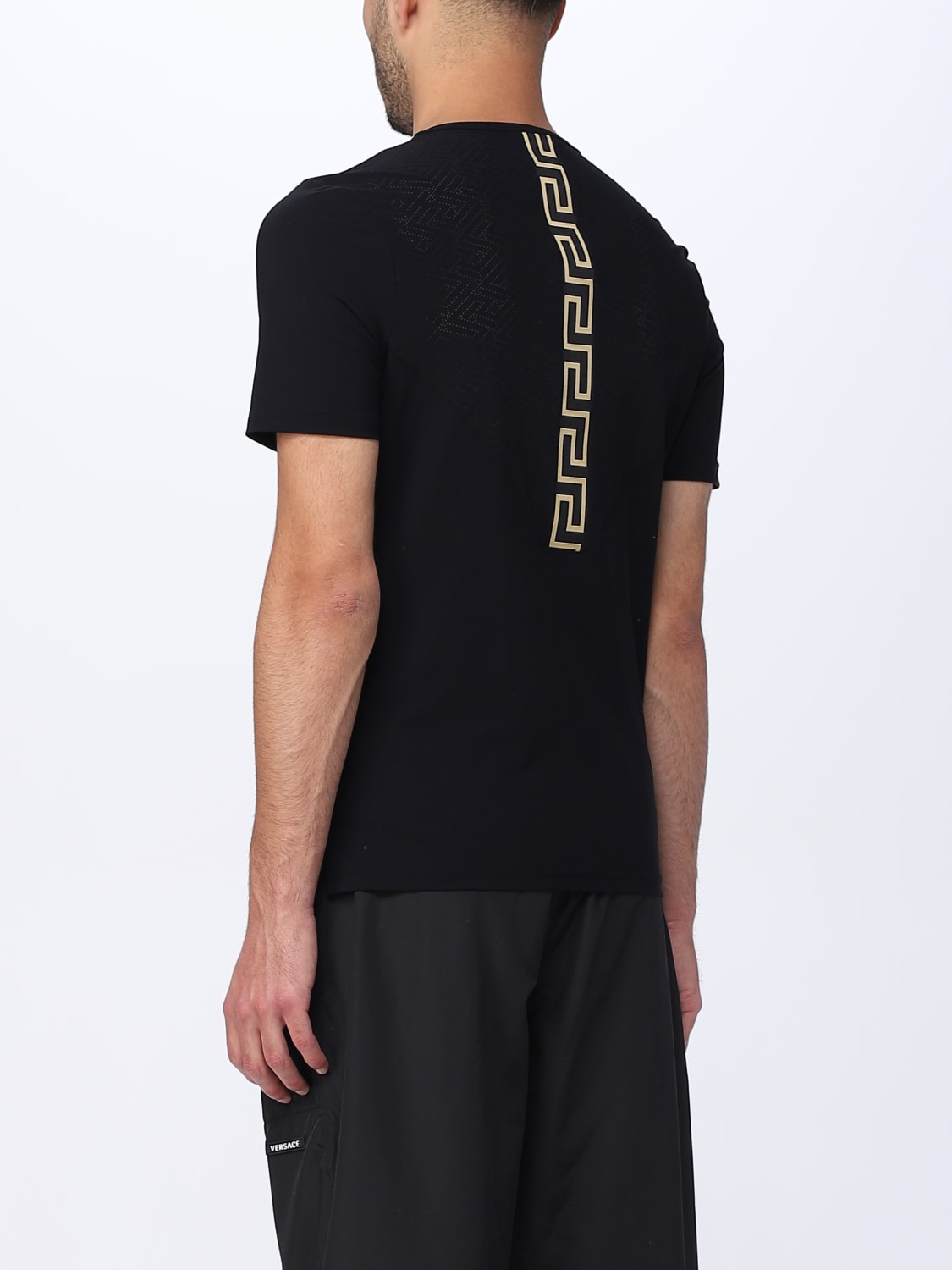VERSACE: t-shirt for man - Black | Versace t-shirt 10081511A05634 ...