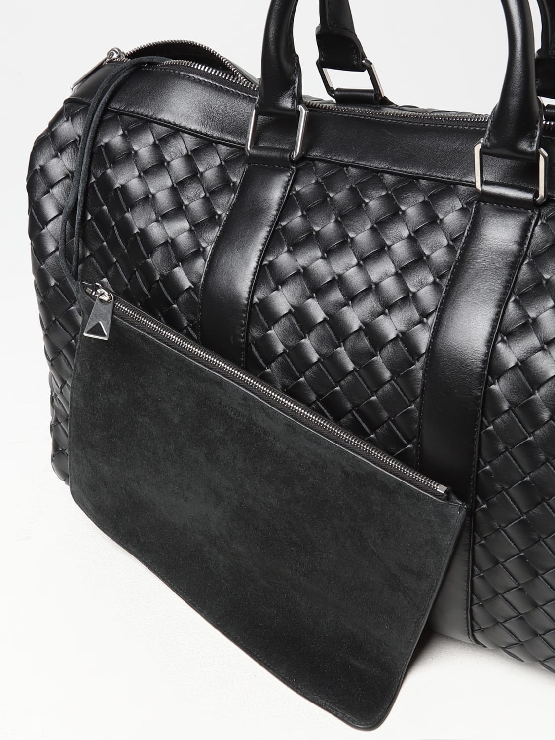 BOTTEGA VENETA Intrecciato Leather Duffle Bag for Men