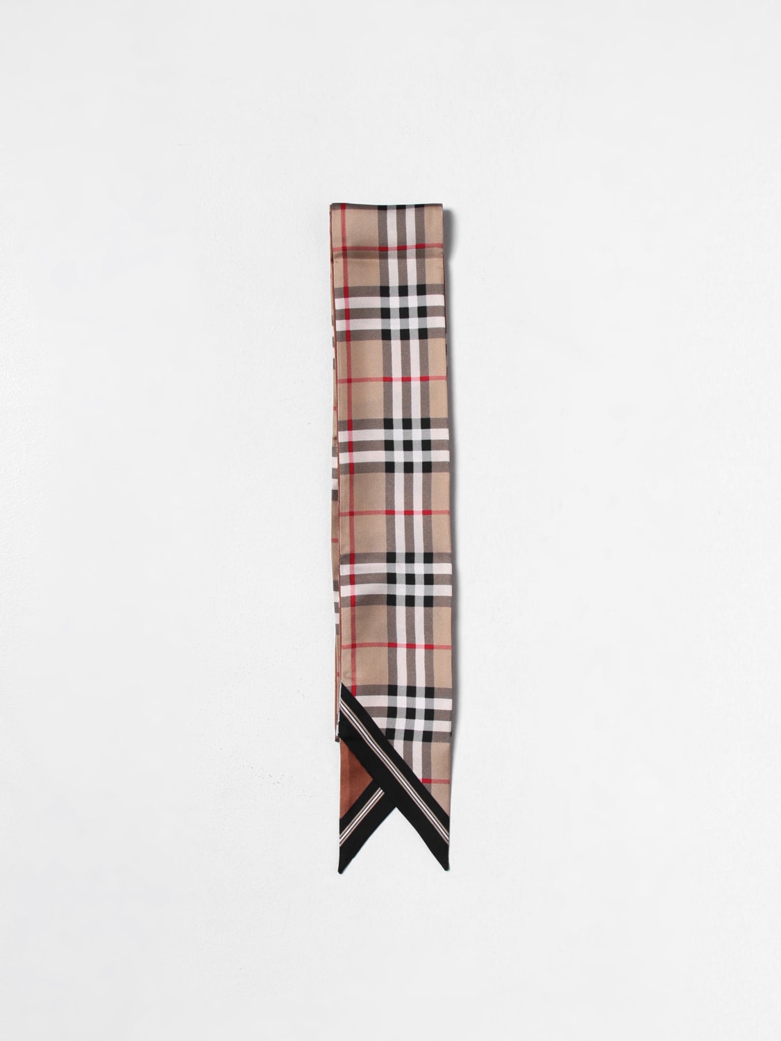 skrå blanding desinficere BURBERRY: Vintage scarf in printed silk - Beige | Burberry neck scarf  8028950 online at GIGLIO.COM