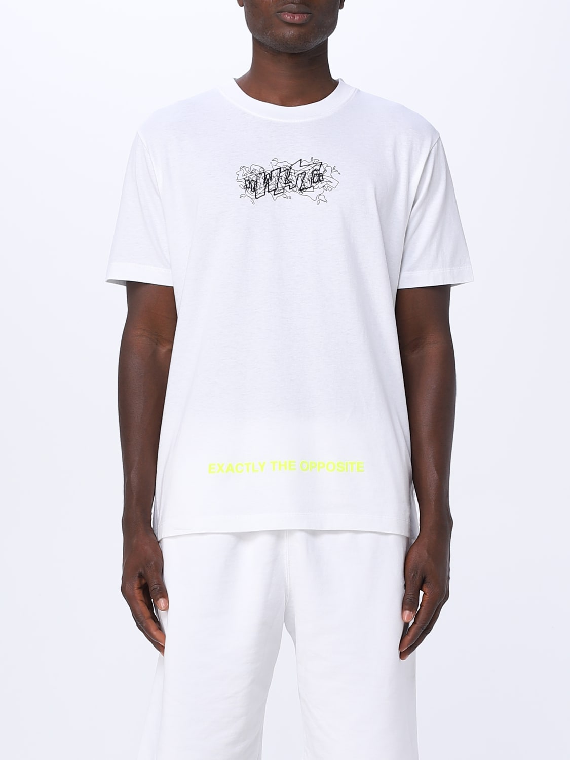 OFF-WHITE: cotton T-shirt - White | Off-White t-shirt OMAA027S23JER010 ...