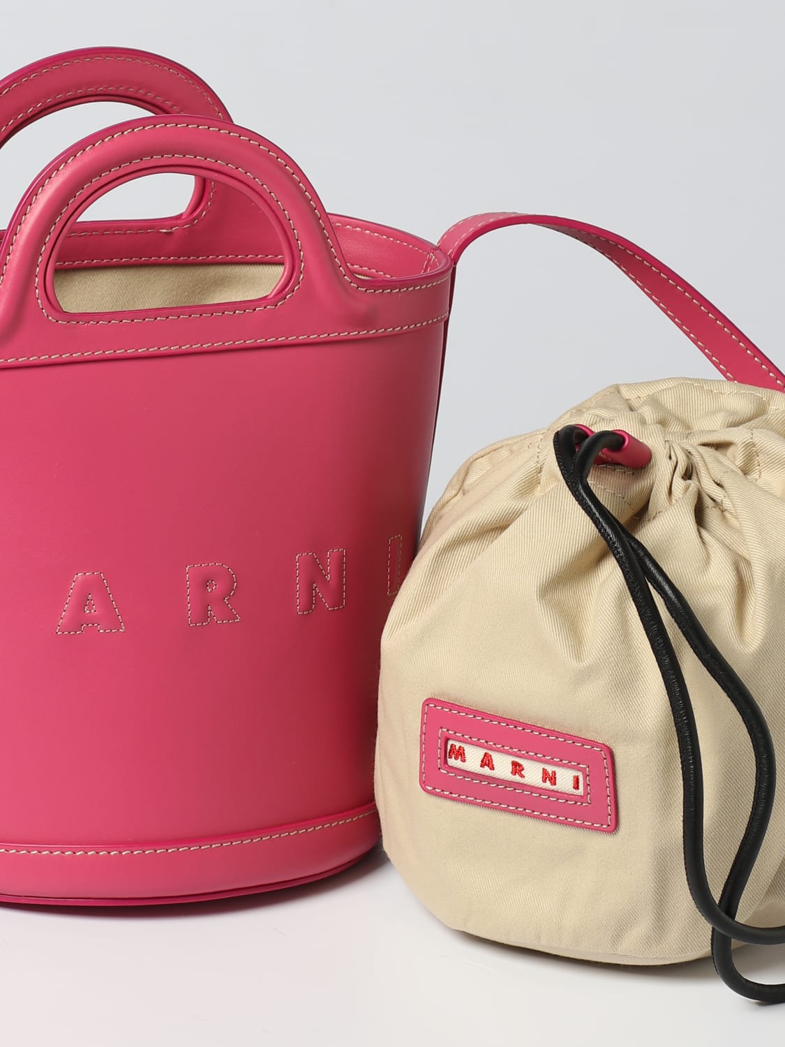Marni Mini Leather Bucket Bag