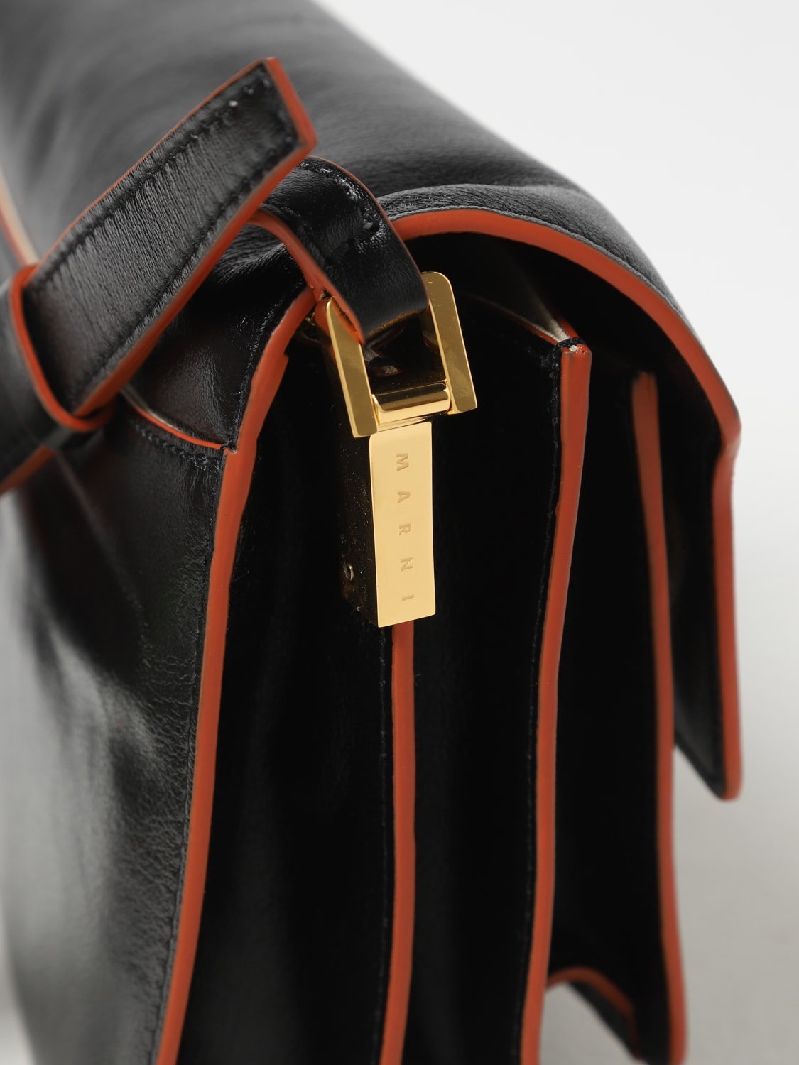 Marni - Black Leather Trunk Shoulder Bag