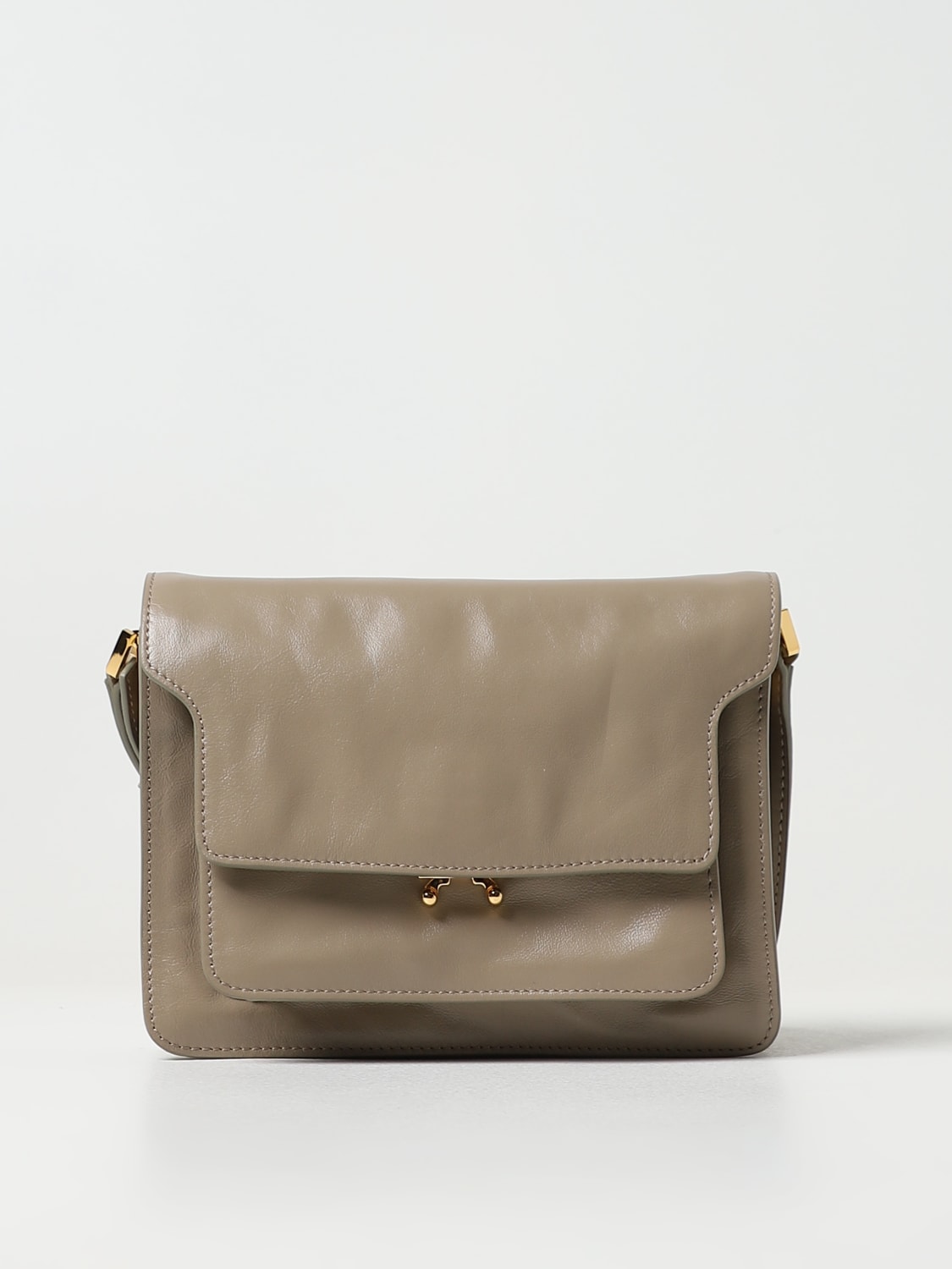 Marni Trunk Soft Bag in Tumbled Leather