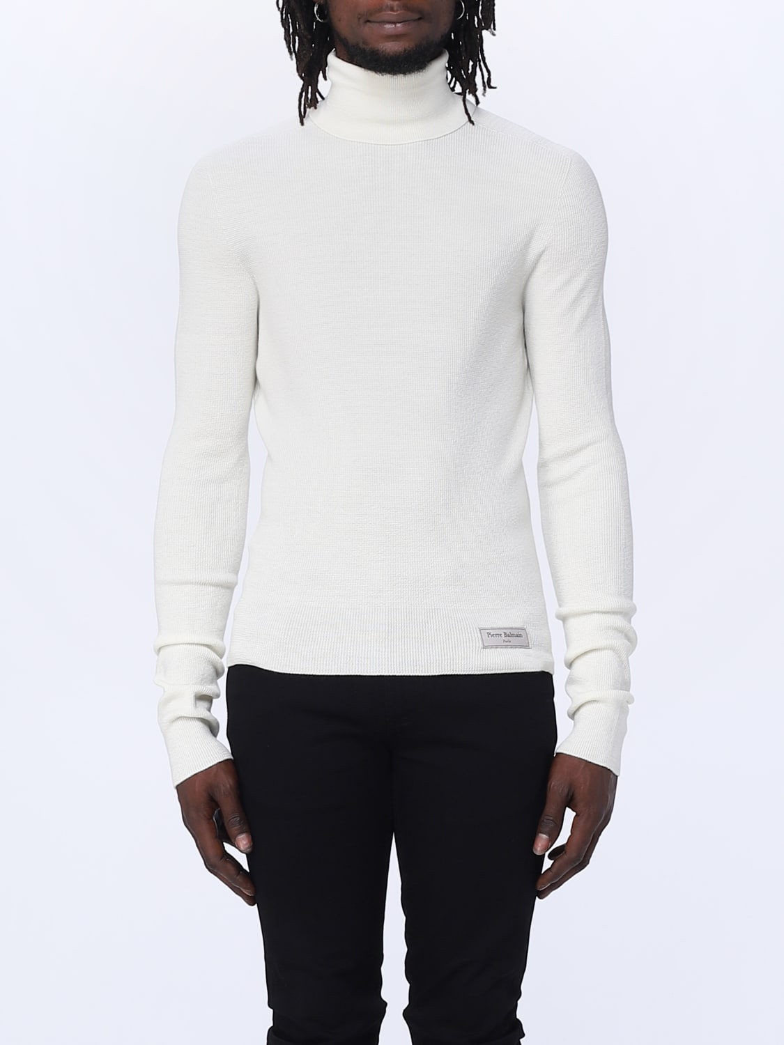 Onderzoek het verbinding verbroken Beschikbaar BALMAIN: sweater for man - Natural | Balmain sweater BH1KH015KE93 online on  GIGLIO.COM
