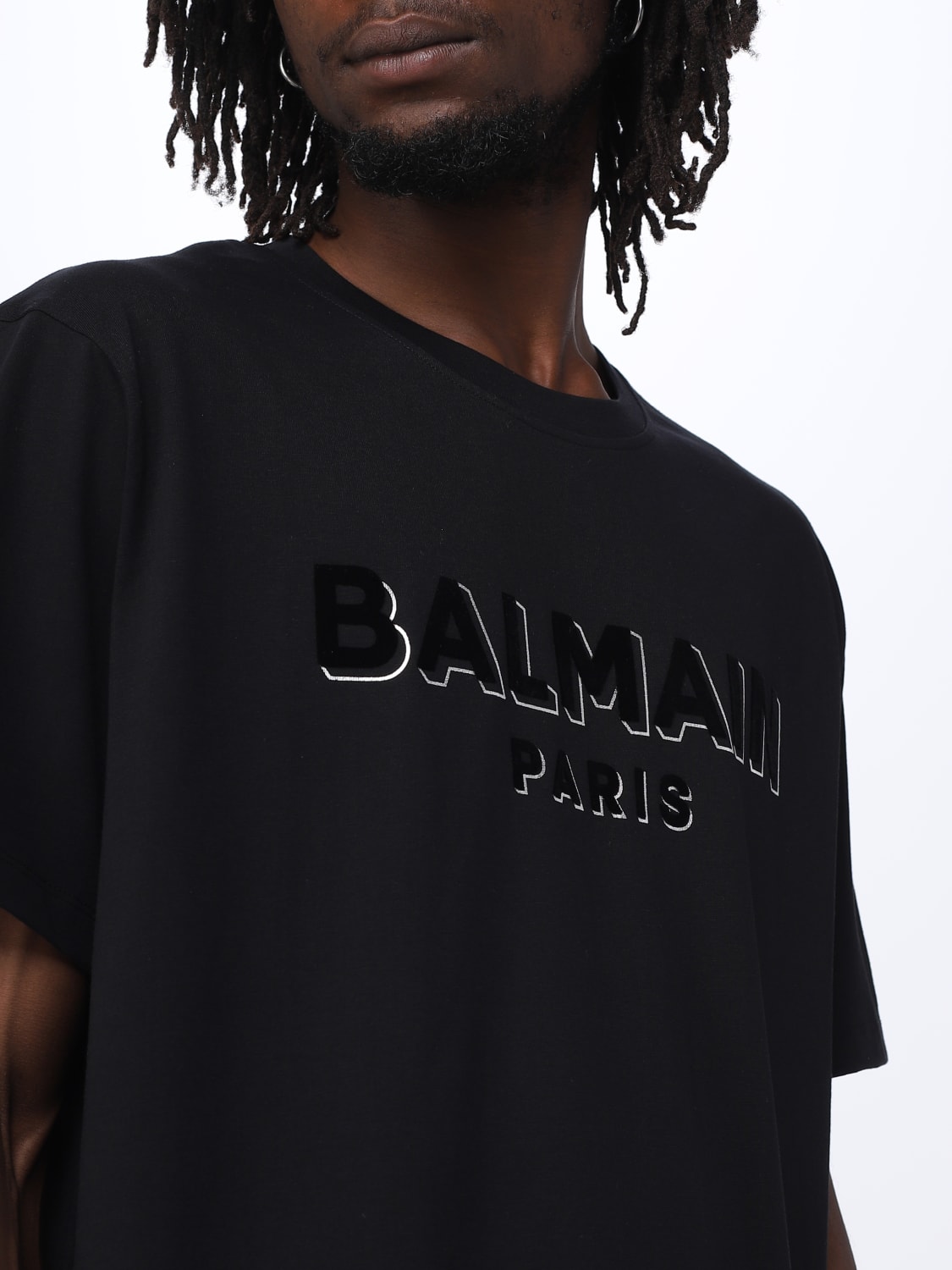 BALMAIN：Tシャツ メンズ - ブラック | GIGLIO.COMオンラインのBalmain