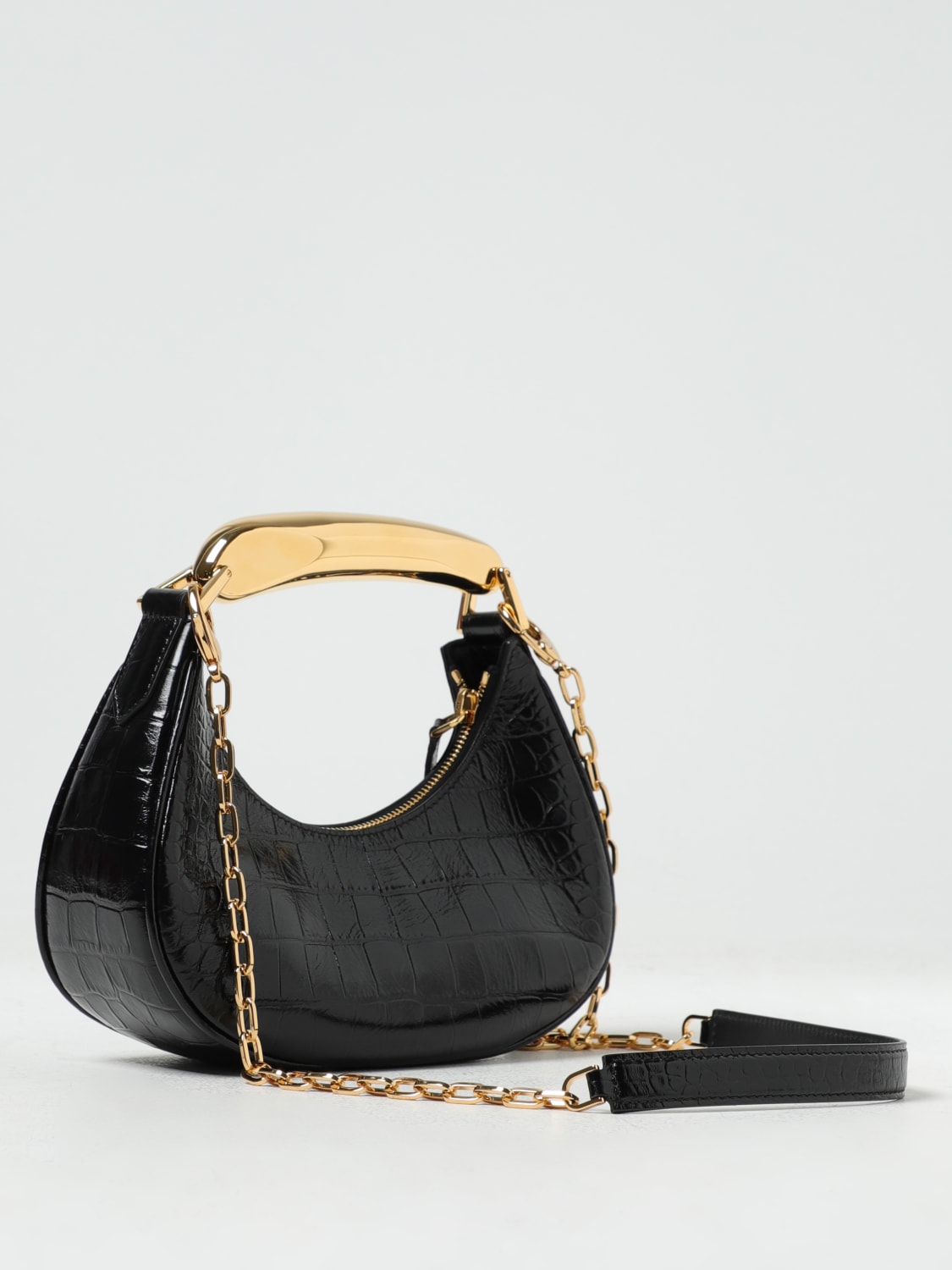 TOM FORD: croco print leather bag - Black  Tom Ford crossbody bags  S0447LCL350G online at