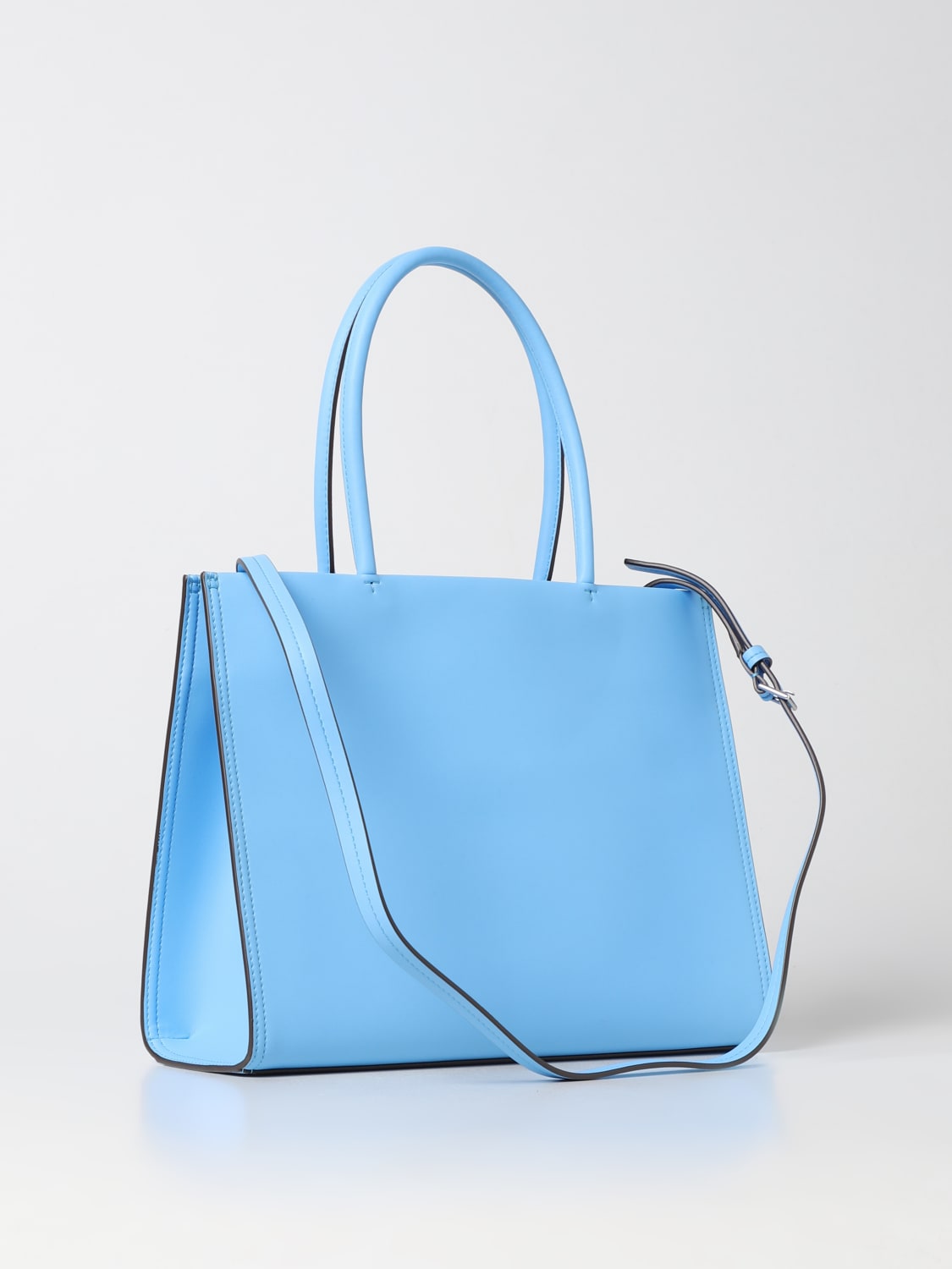 Tory Burch - Women's Ella Bio Small Tote Bag - Blue - Leather