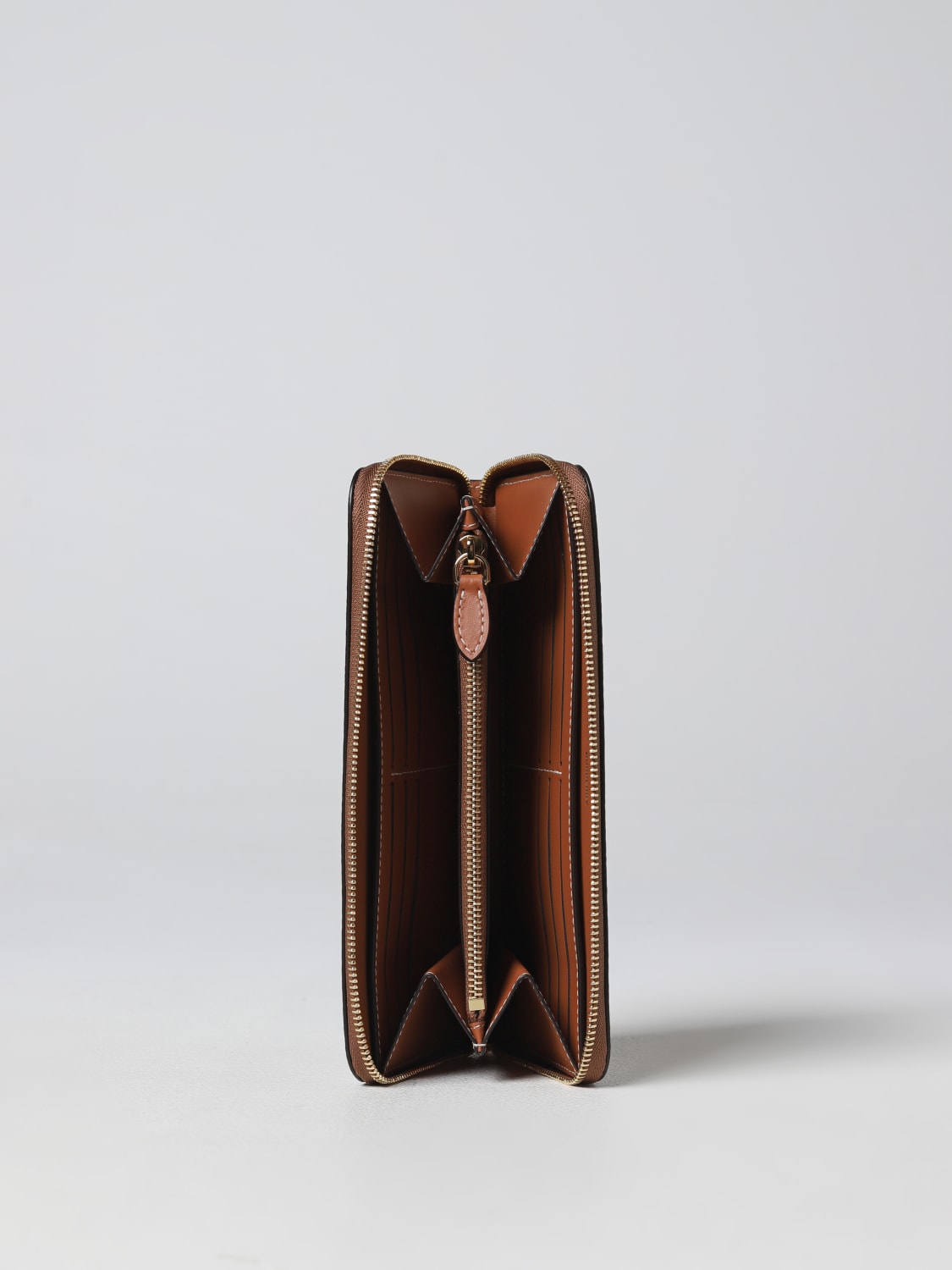 Burberry Women's Leather Zip Check Wallet