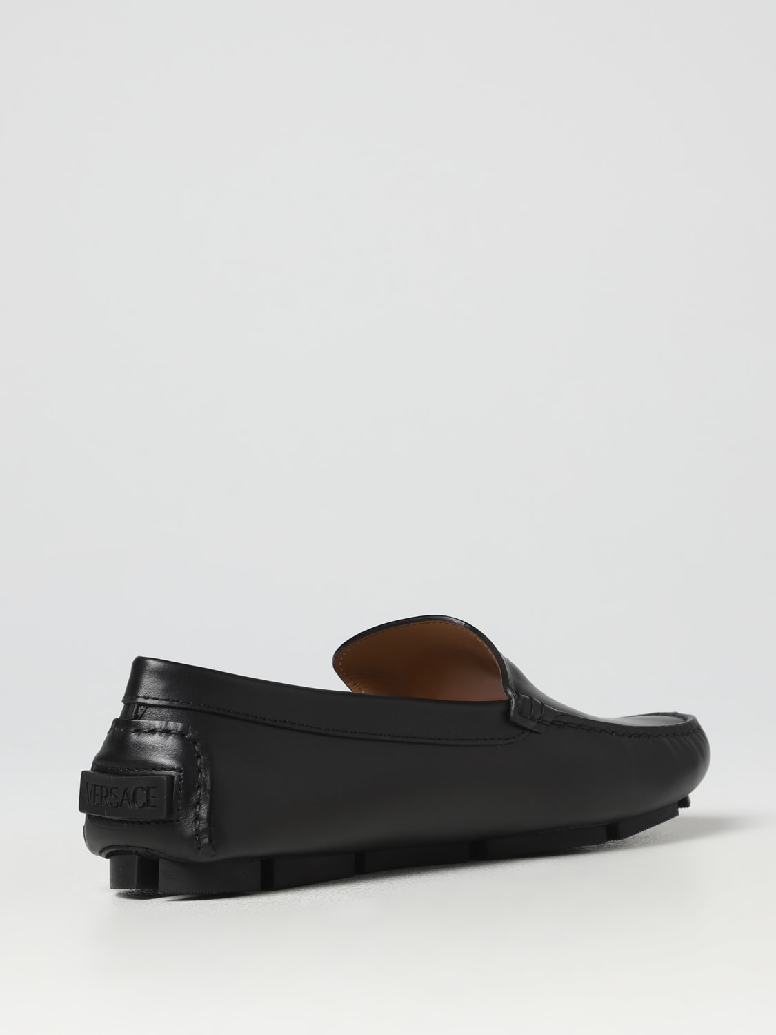 VERSACE: in leather - Black | Versace loafers 10037011A00693 at GIGLIO.COM