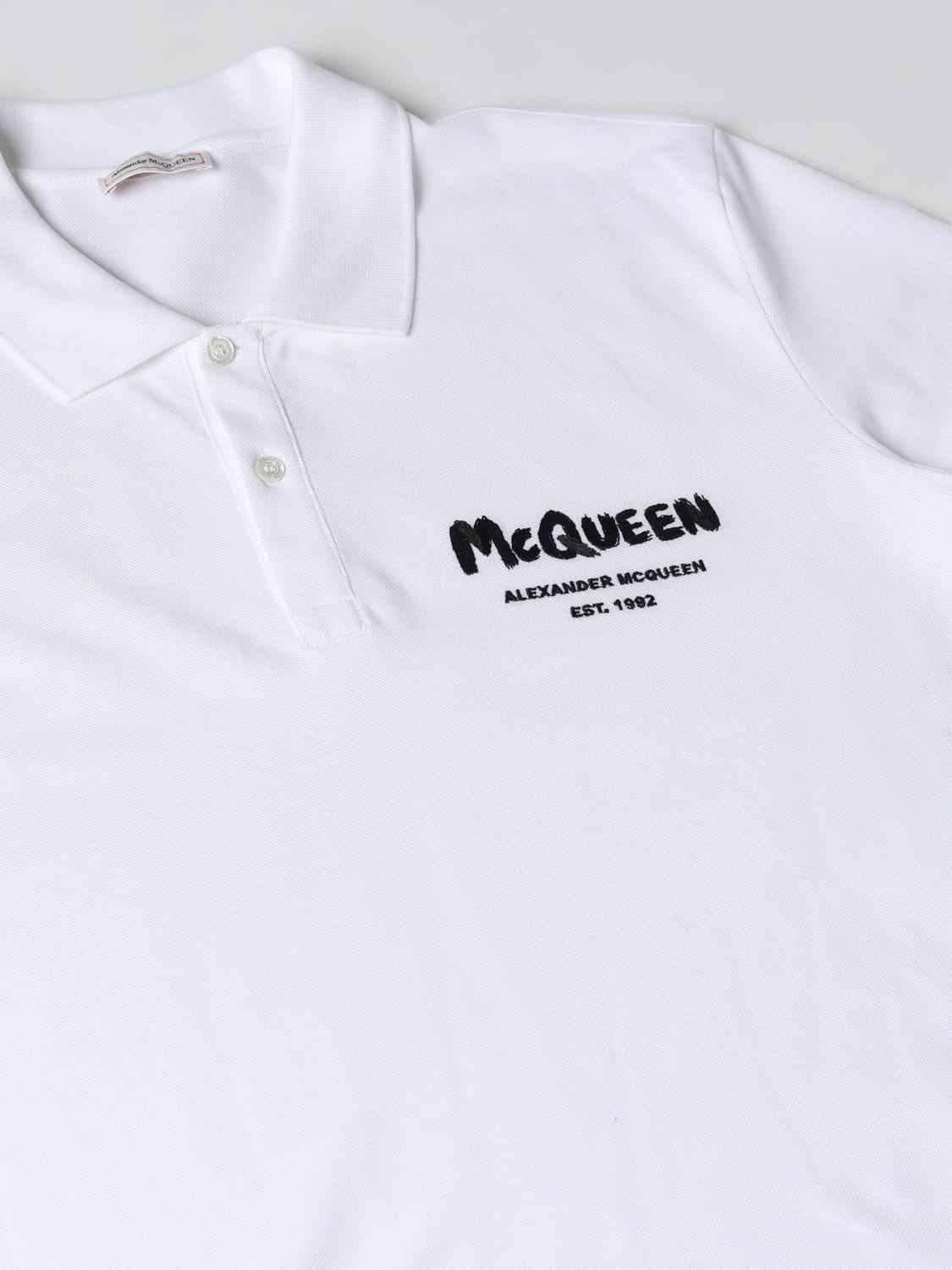 ALEXANDER MCQUEEN：ポロシャツ メンズ - ホワイト | GIGLIO.COM