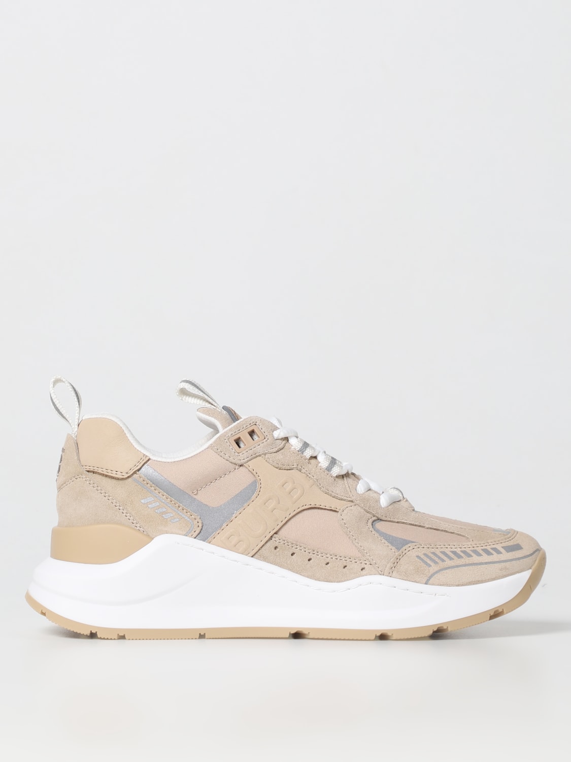 BURBERRY: sneakers in cotton - Beige | sneakers online on GIGLIO.COM