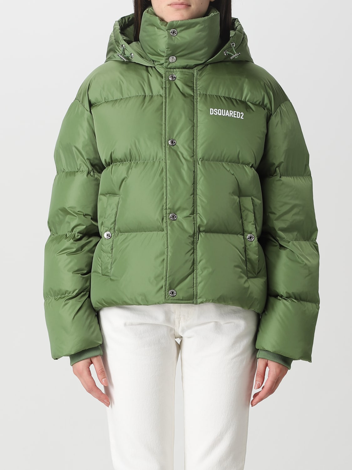 Monograph ankomst Afskedige DSQUARED2: jacket for woman - Green | Dsquared2 jacket S75AM0997S53817  online on GIGLIO.COM