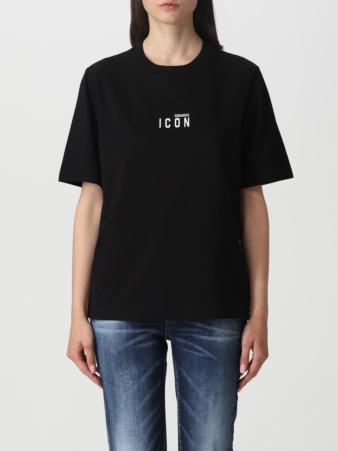 DSQUARED2: t-shirt for woman - Black | Dsquared2 t-shirt ...