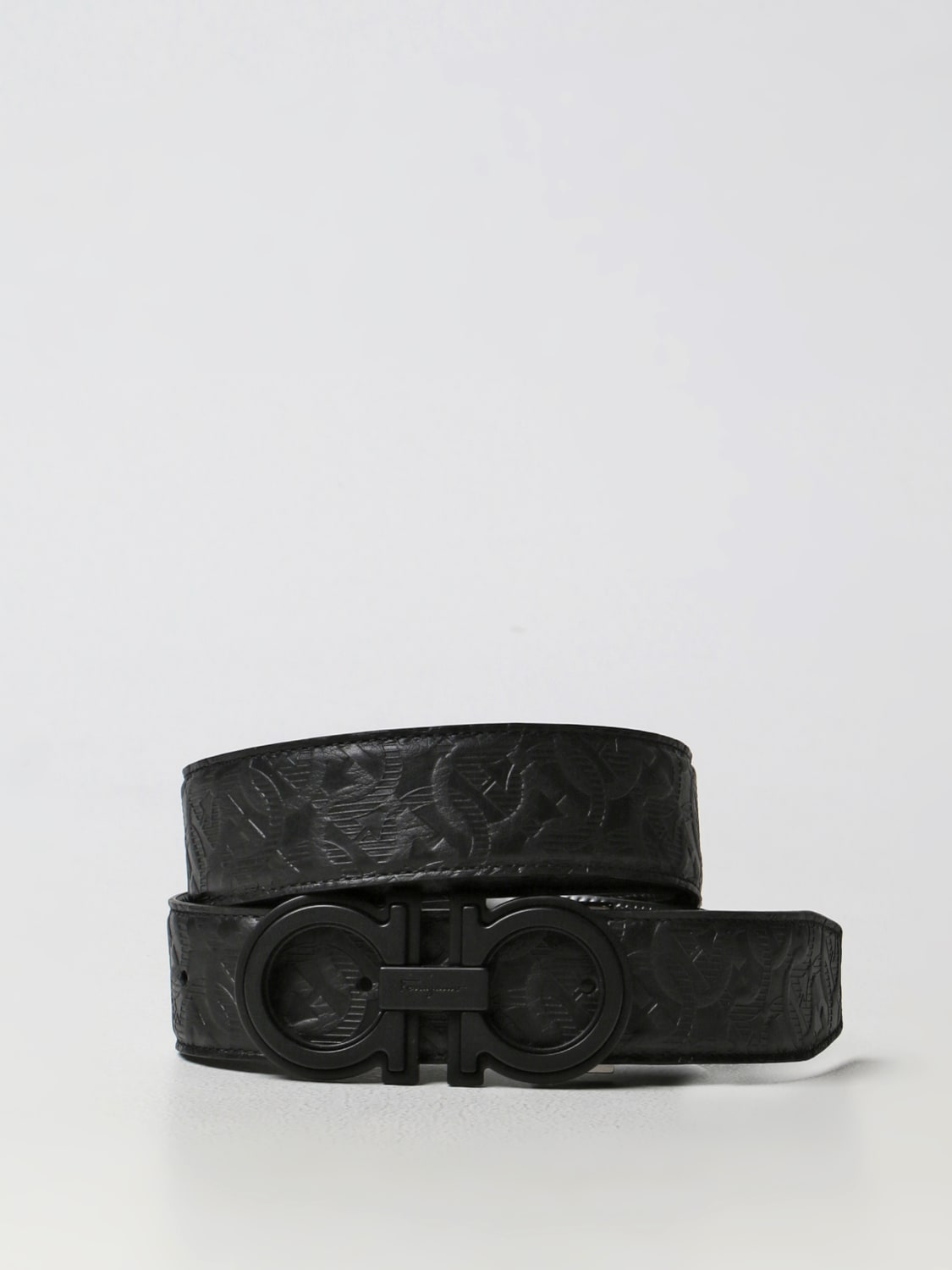 Cintura Ferragamo: Cintura Gancini Ferragamo reversibile in pelle nero 2