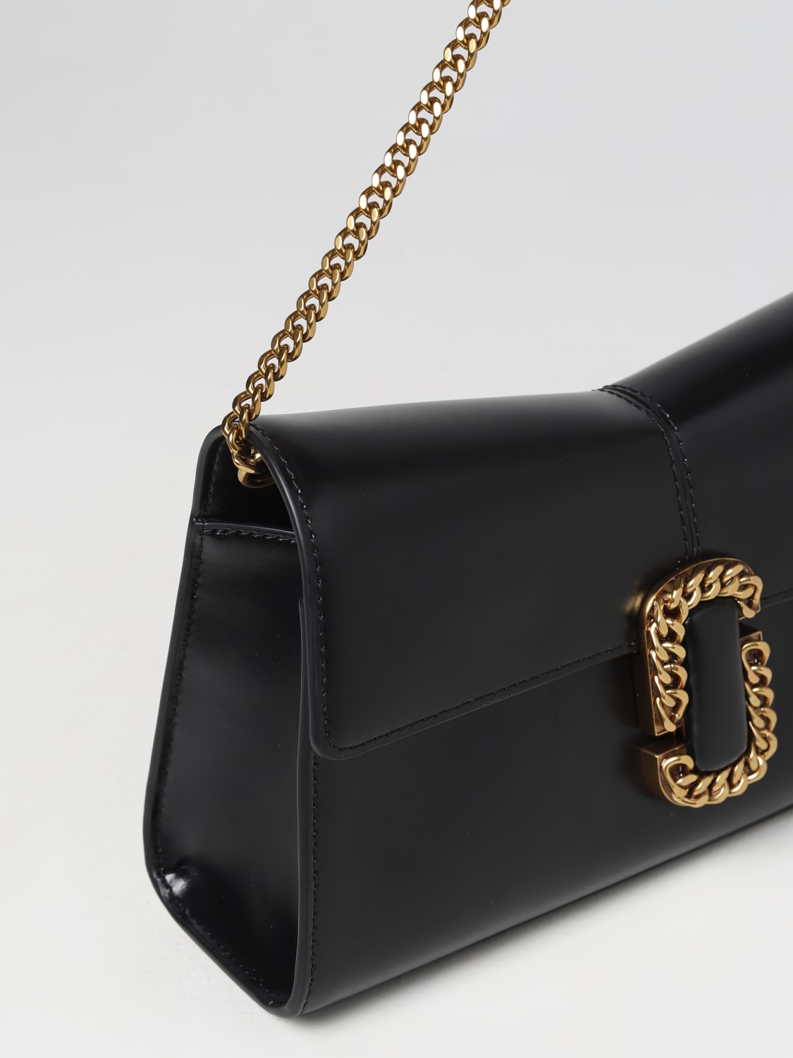 Marc Jacobs Black Leather The Vanity Clutch at FORZIERI