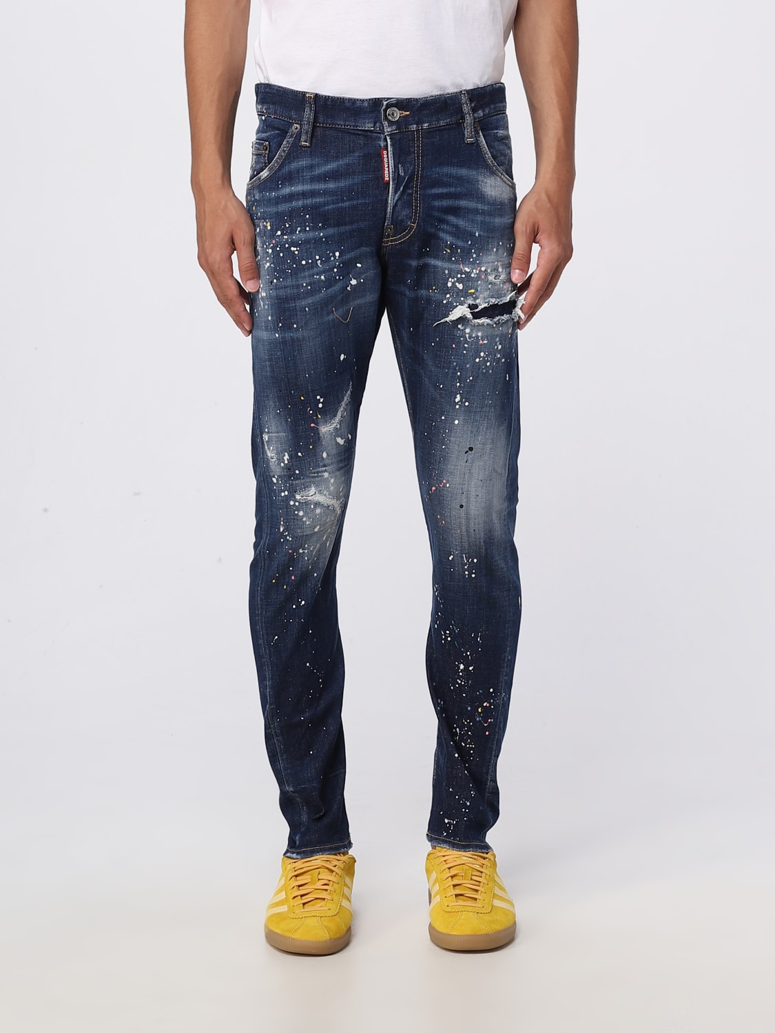 DSQUARED2: Sexy Twist jeans in stretch denim - Blue | Dsquared2