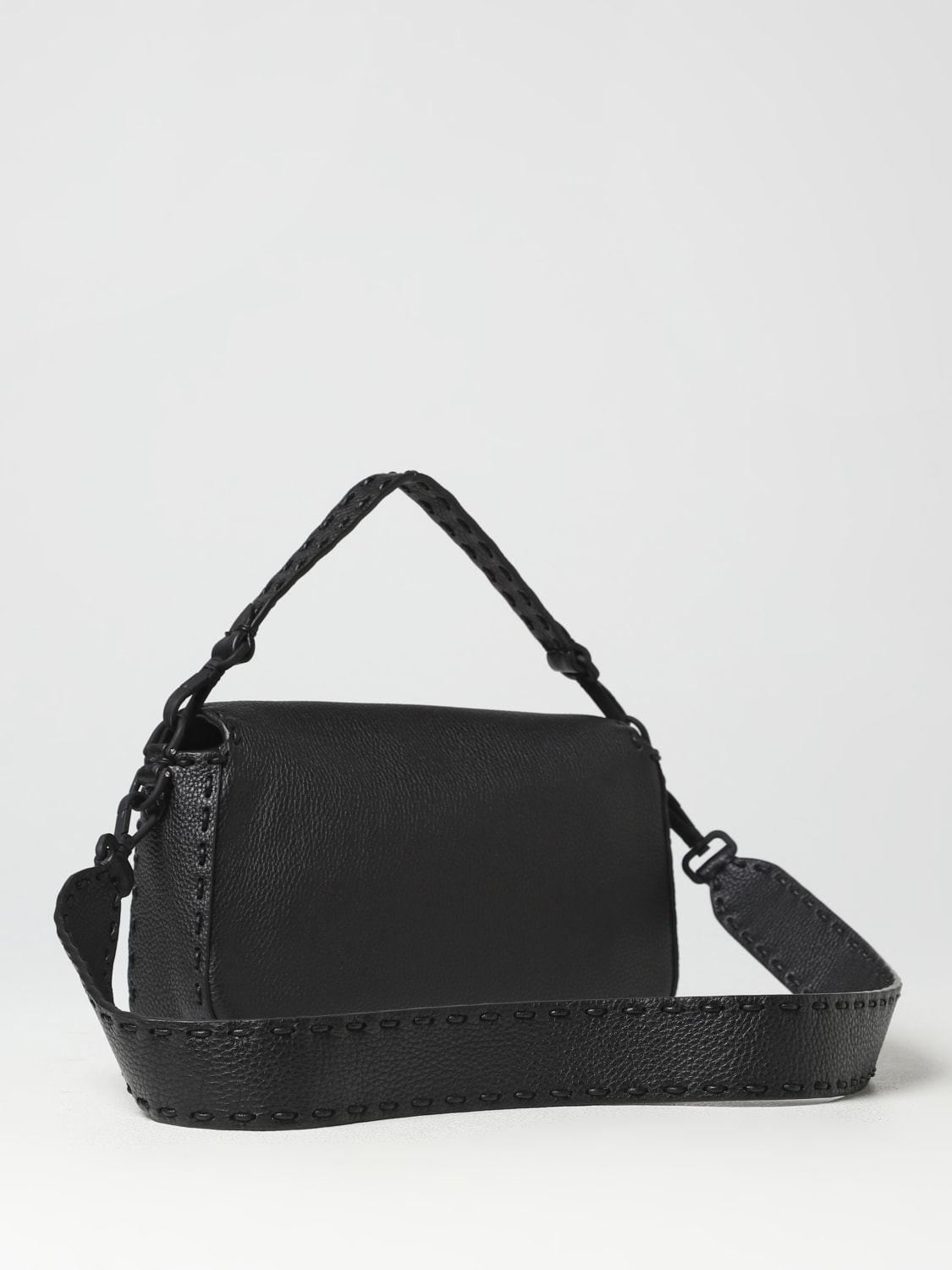 Baguette Large - Black leather bag