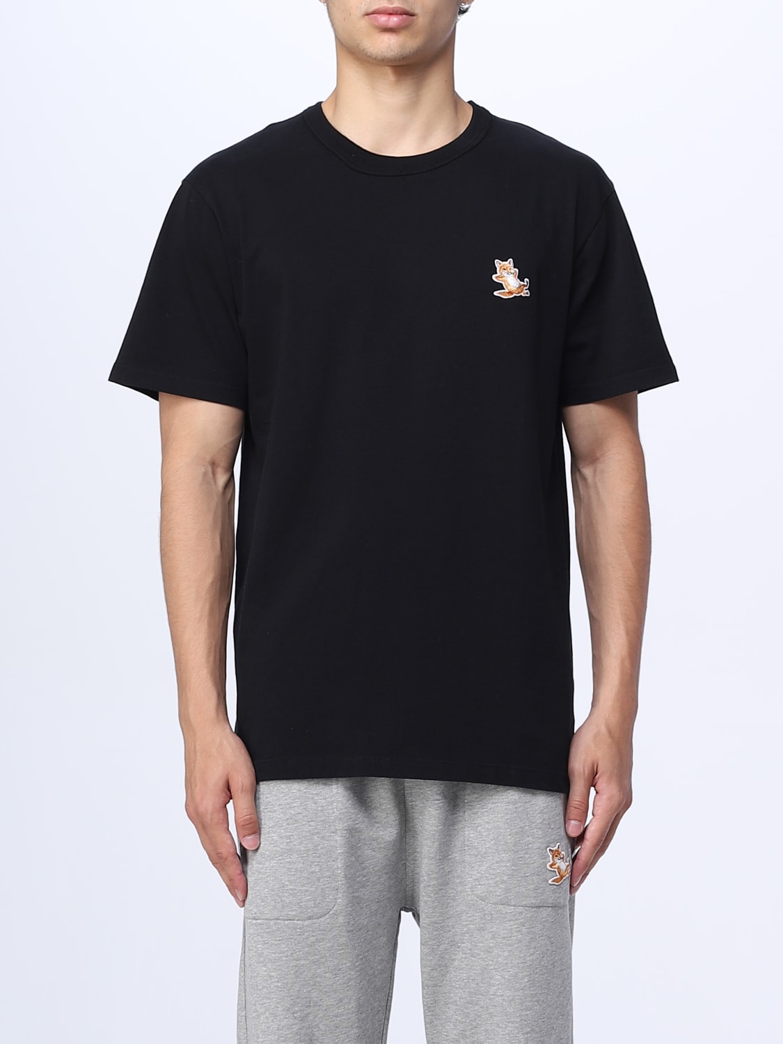 MAISON KITSUNÉ: t-shirt for man - Black | Maison Kitsuné t-shirt ...