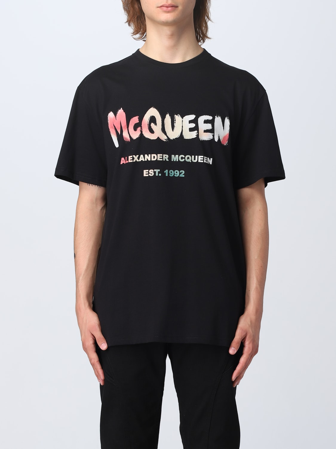ALEXANDER MCQUEEN: t-shirt for men - Black | Alexander Mcqueen t