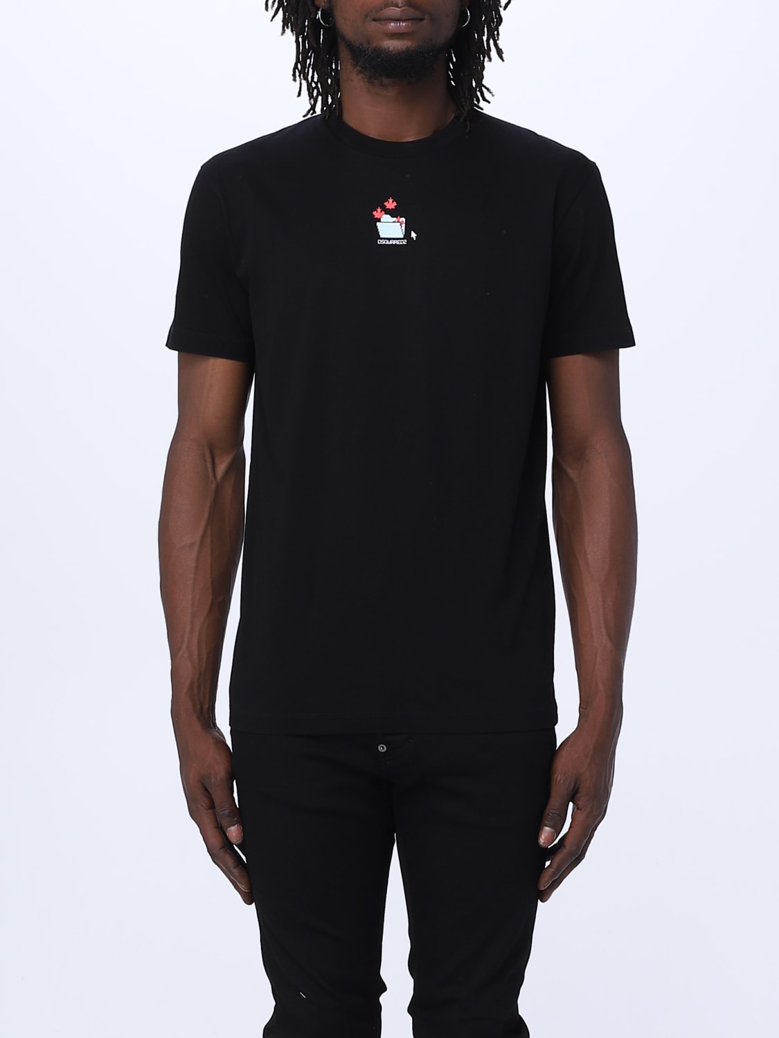 DSQUARED2：Tシャツ メンズ - ブラック | GIGLIO.COMオンラインの ...