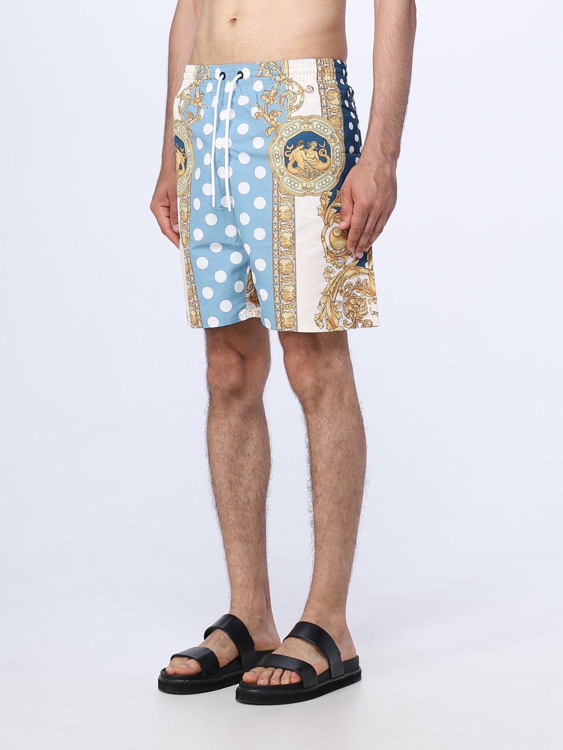 VERSACE: swimsuit for man - Gnawed Blue | Versace swimsuit ...